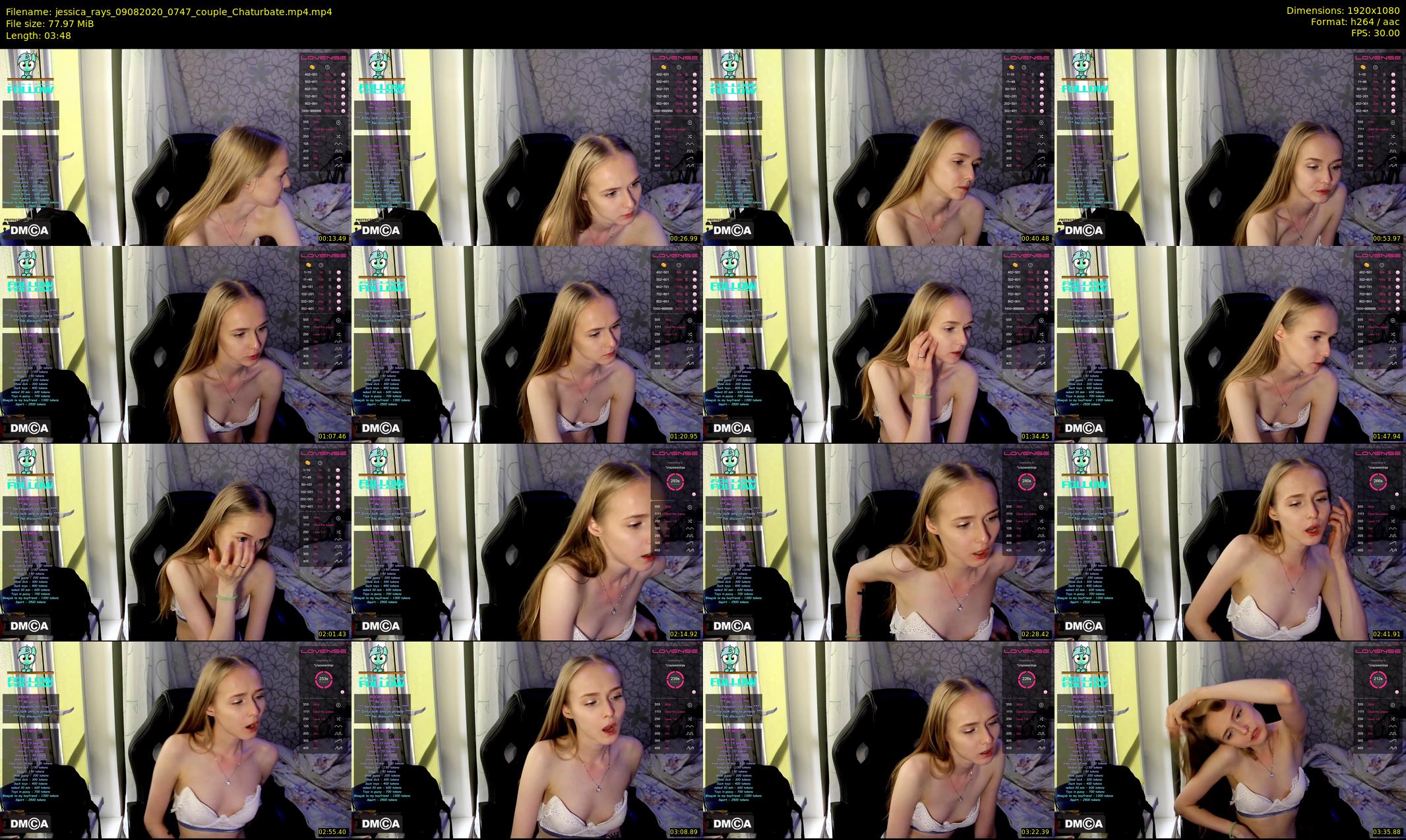 jessica_rays — 4 minute Chaturbate couple cam show recording, 1080p, Aug 9, 2020