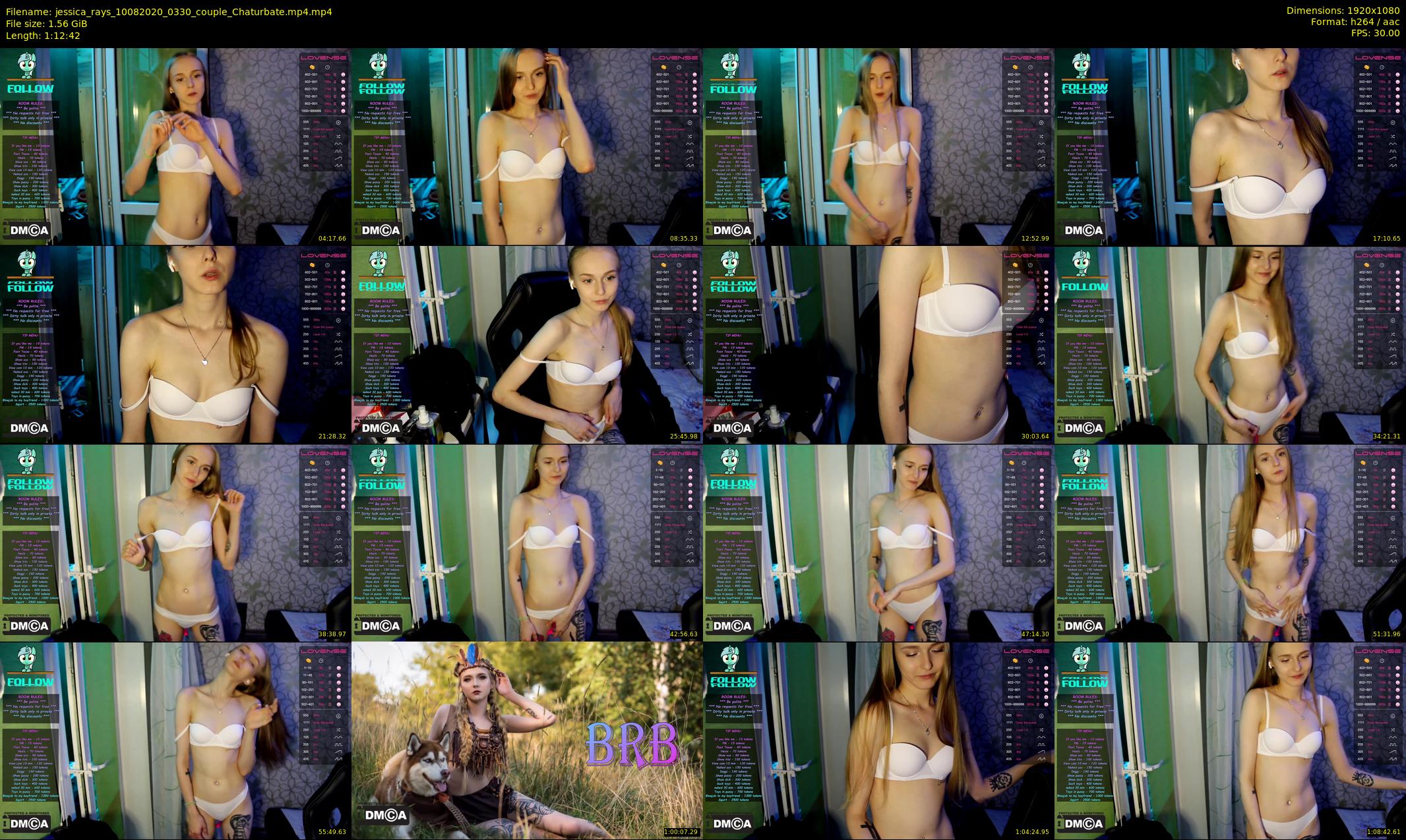 jessica_rays — 73 minute Chaturbate couple cam show recording, 1080p, Aug 10, 2020