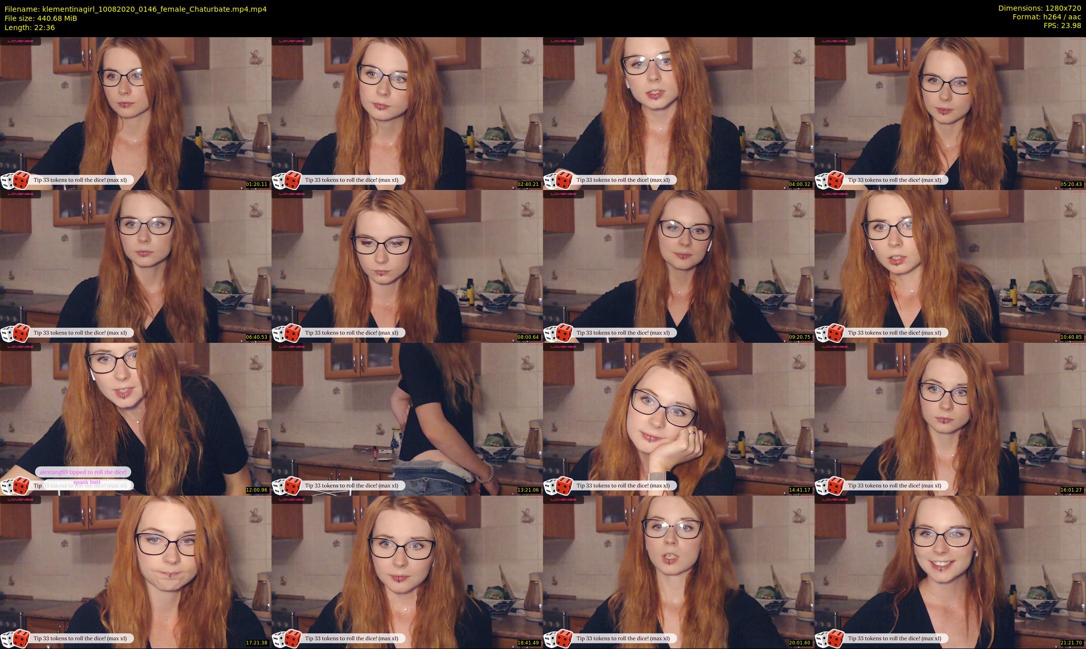 klementinagirl — 23 minute Chaturbate female cam show recording, 720p, Aug 10, 2020