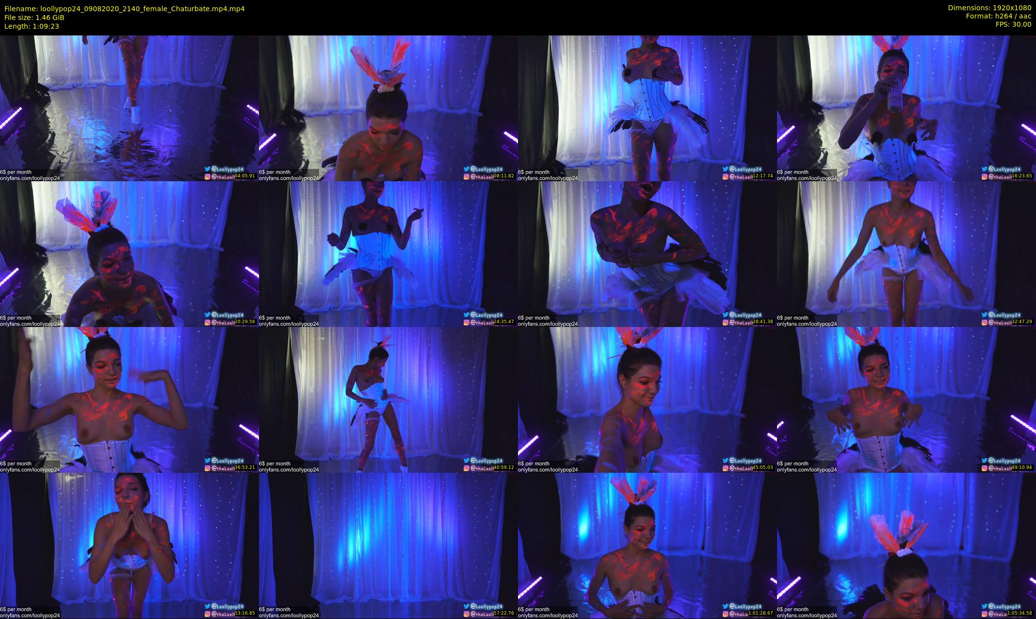 loollypop24 — 70 minute Chaturbate female cam show recording, 1080p, Aug 9, 2020
