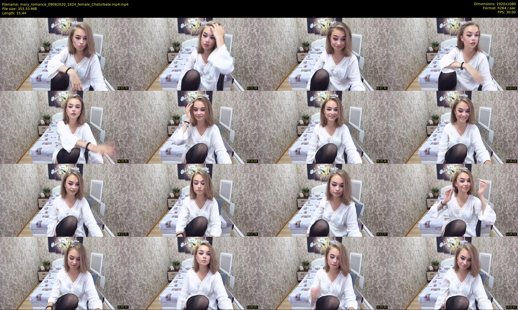 mary_romance — 16 minute Chaturbate female cam show recording, 1080p, Aug 9, 2020