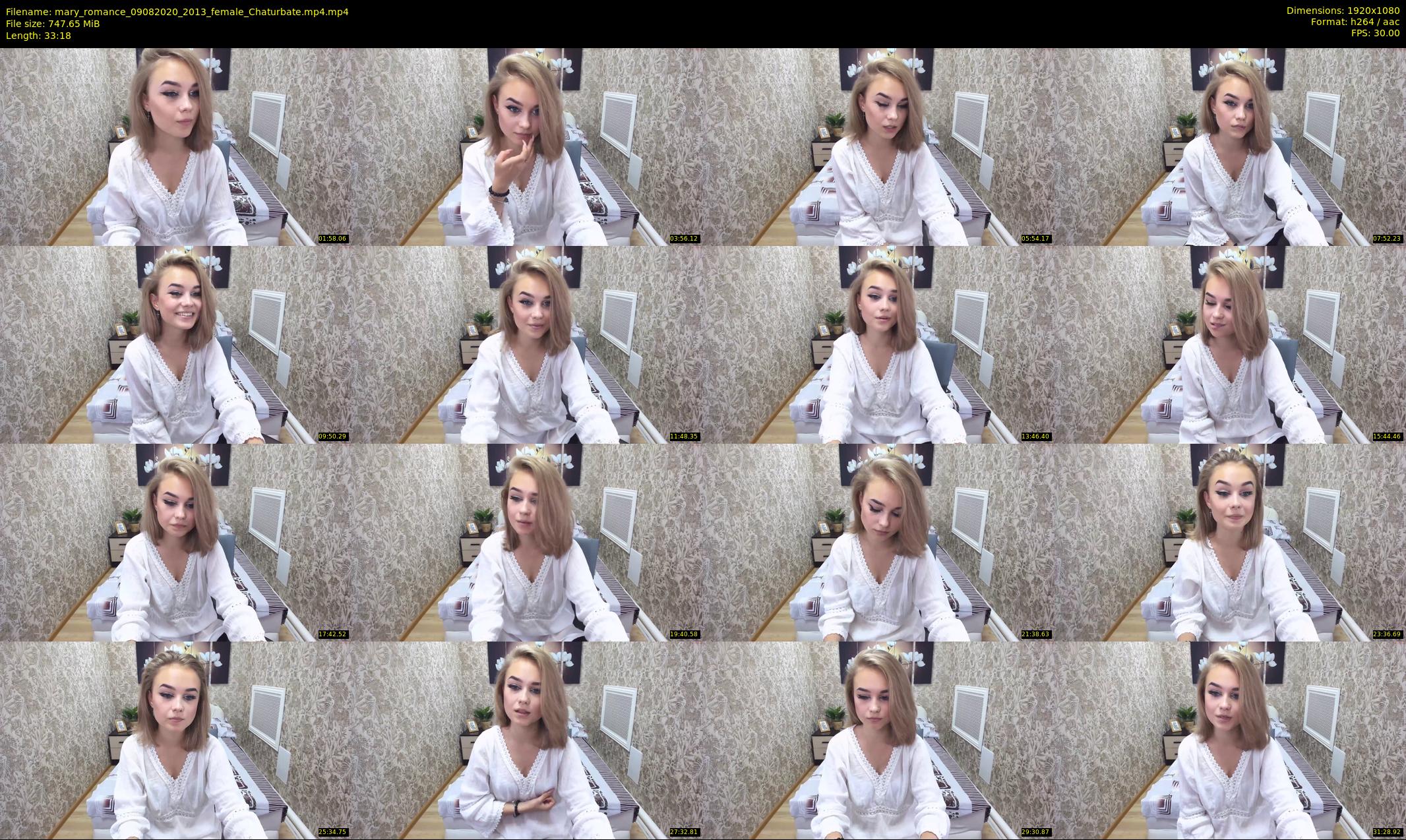 mary_romance — 34 minute Chaturbate female cam show recording, 1080p, Aug 9, 2020