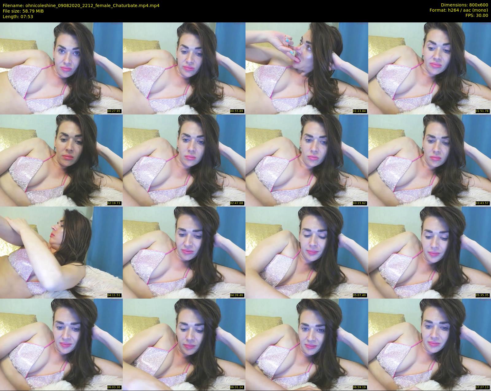 ohnicoleshine — 8 minute Chaturbate female cam show recording, 480p, Aug 9, 2020