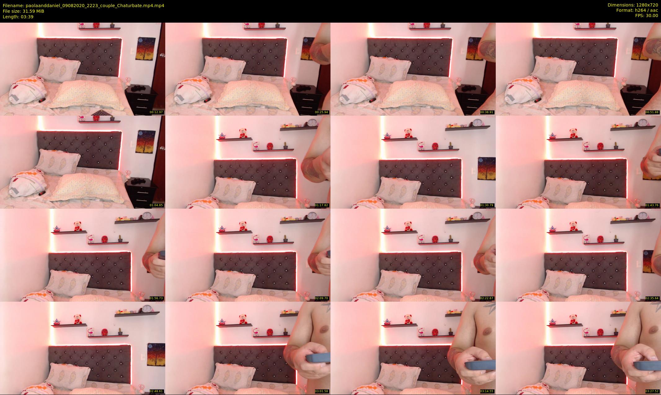 paolaanddaniel — 4 minute Chaturbate couple cam show recording, 720p, Aug 9, 2020