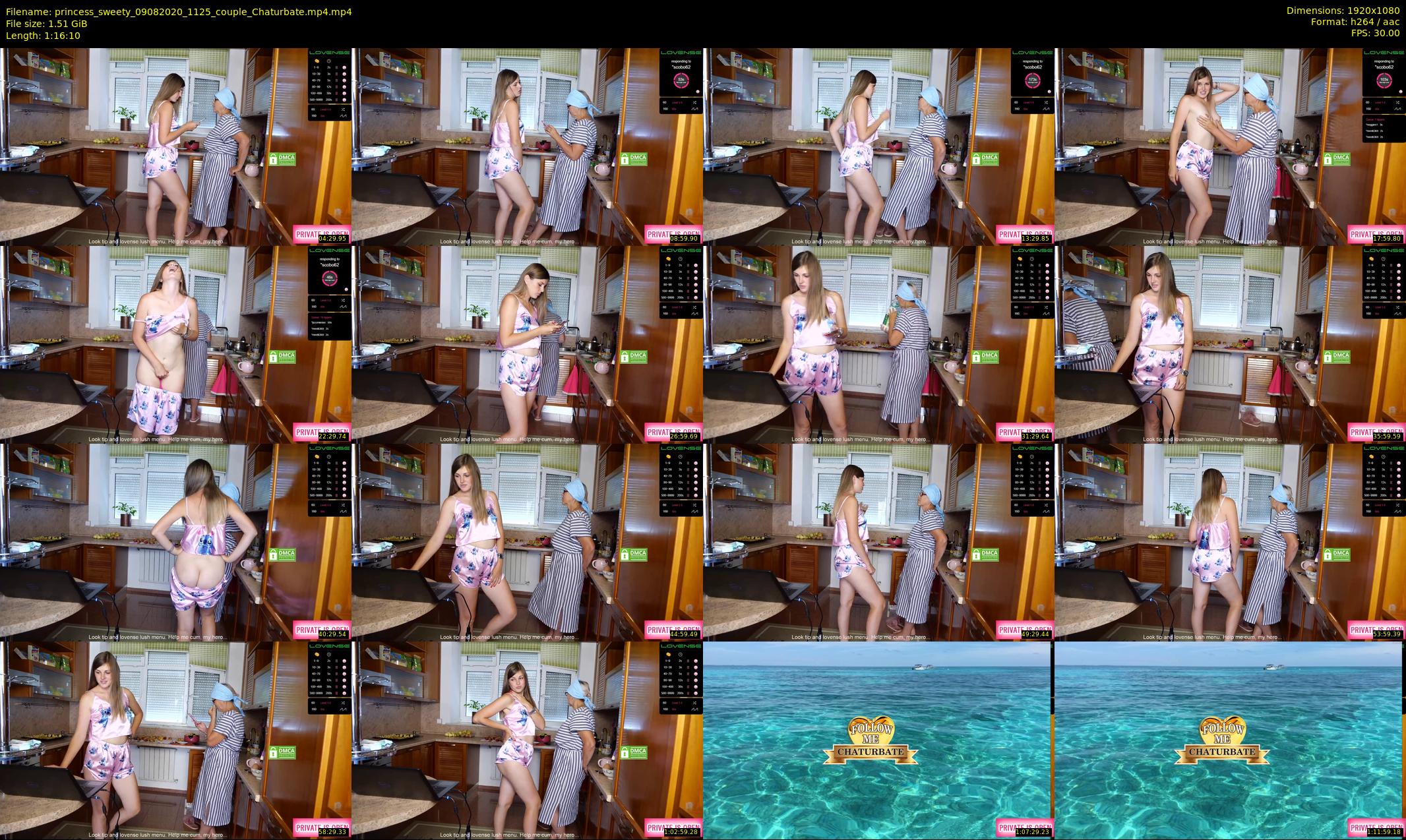 princess_sweety — 77 minute Chaturbate couple cam show recording, 1080p, Aug 9, 2020