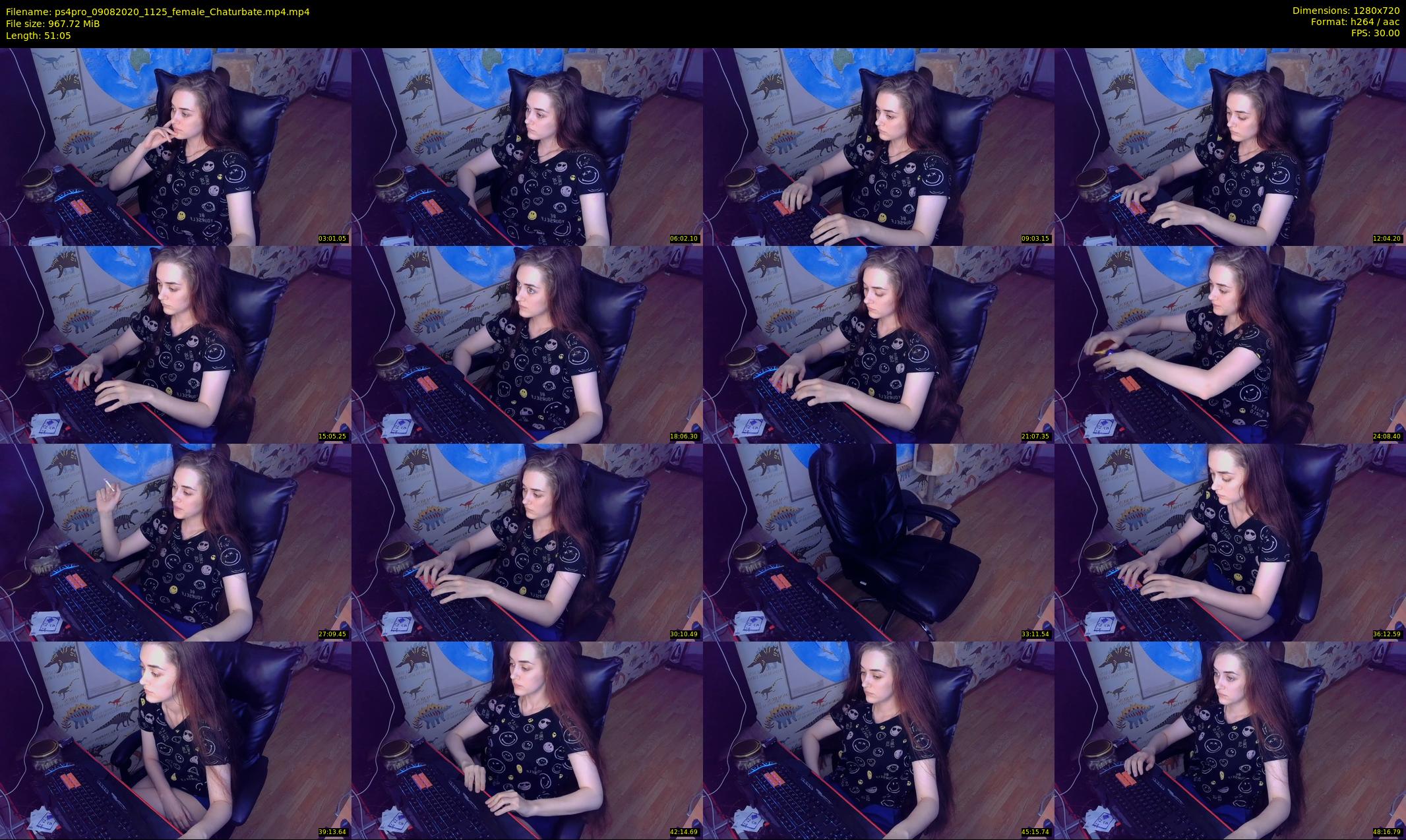 ps4pro — 52 minute Chaturbate female cam show recording, 720p, Aug 9, 2020