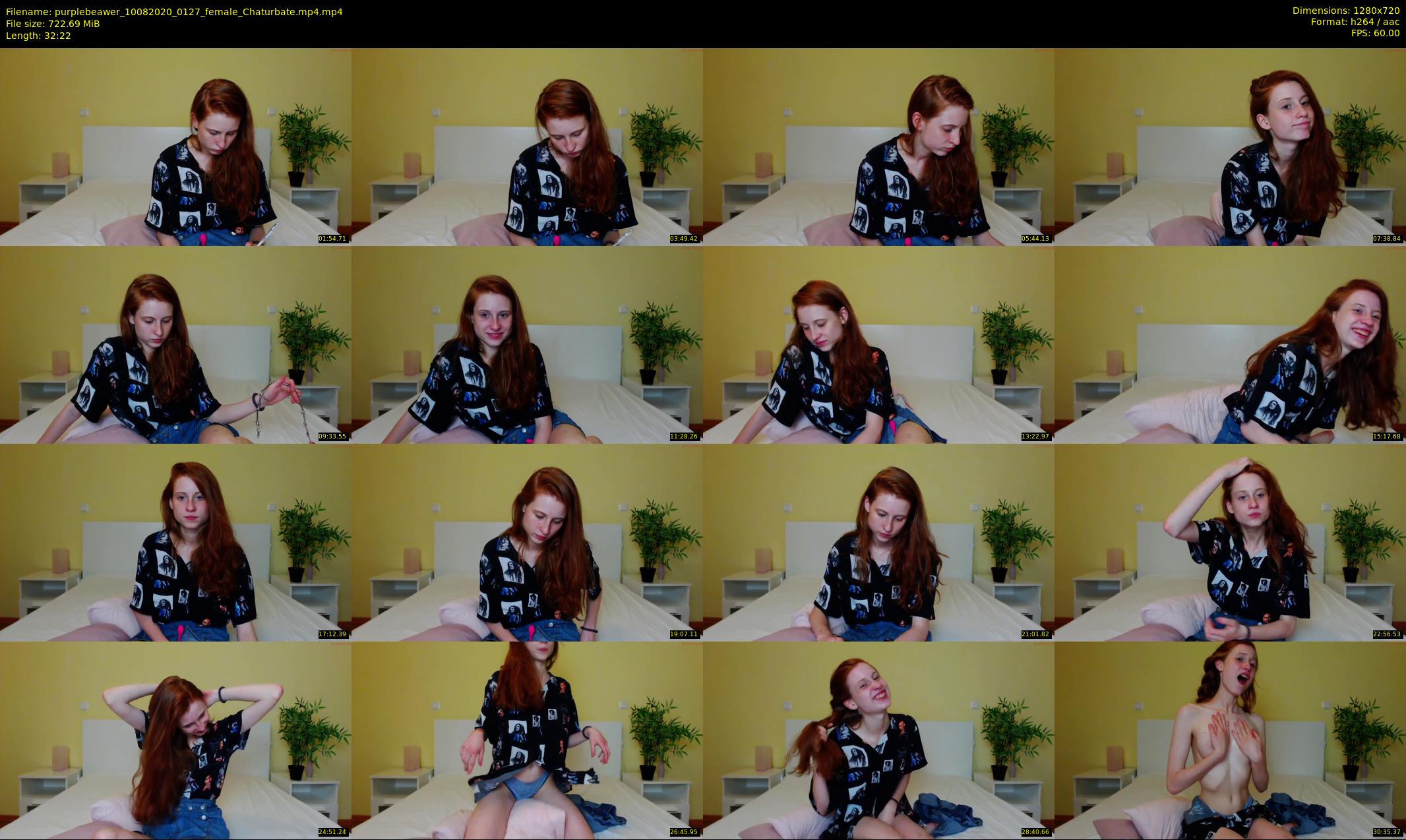 purplebeawer — 33 minute Chaturbate female cam show recording, 720p, Aug 10, 2020