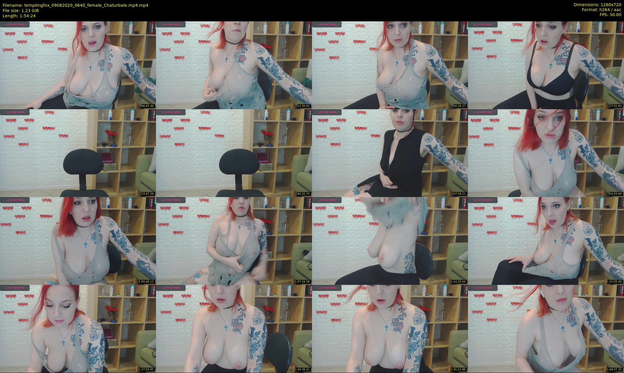 temptingfox — 115 minute Chaturbate female cam show recording, 720p, Aug 9, 2020