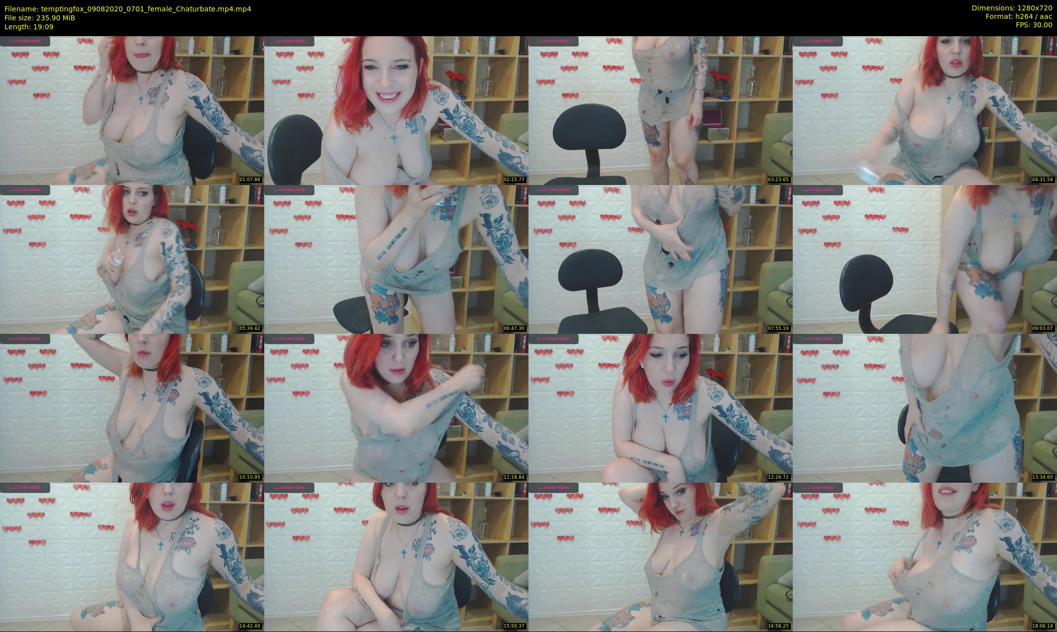 temptingfox — 20 minute Chaturbate female cam show recording, 720p, Aug 9, 2020