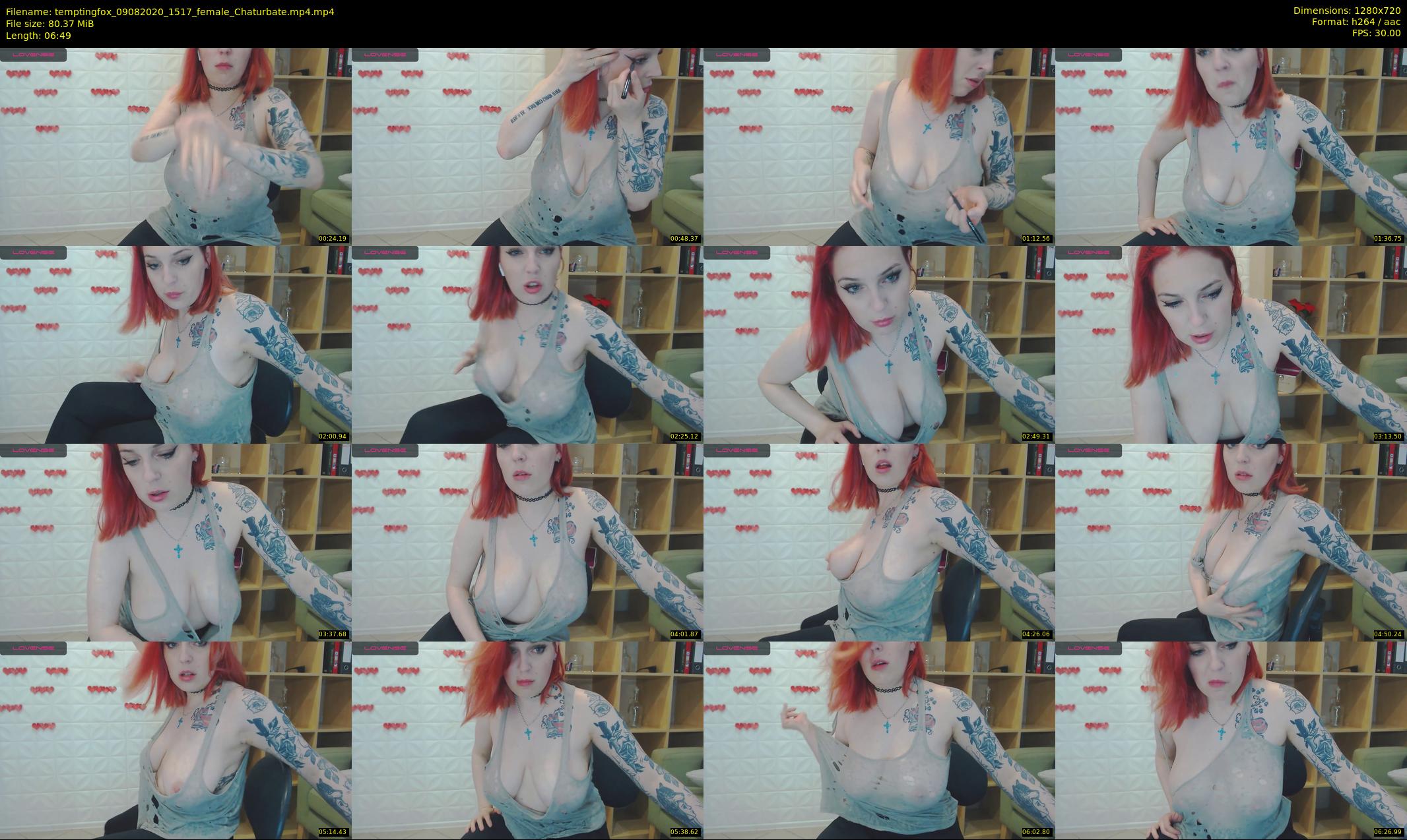 temptingfox — 7 minute Chaturbate female cam show recording, 720p, Aug 9, 2020