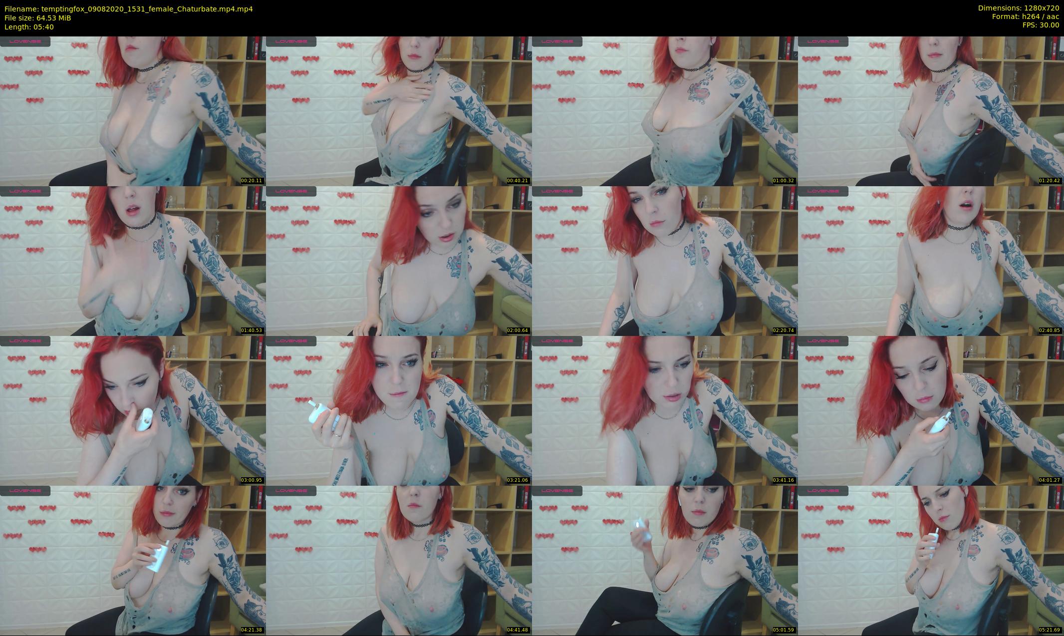 temptingfox — 6 minute Chaturbate female cam show recording, 720p, Aug 9, 2020