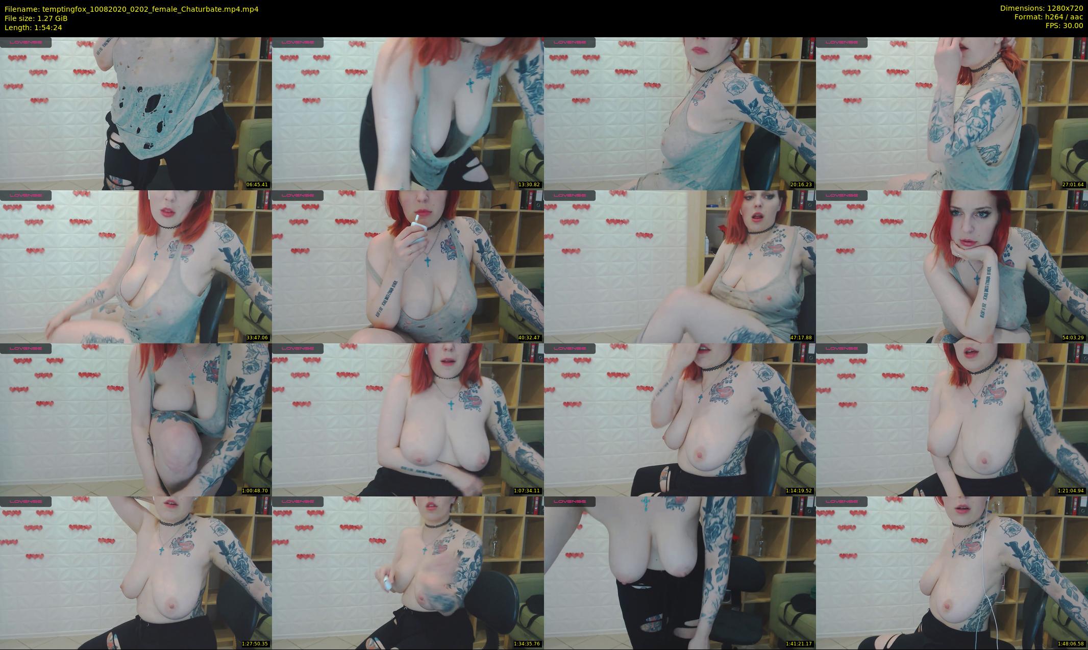 temptingfox — 115 minute Chaturbate female cam show recording, 720p, Aug 10, 2020