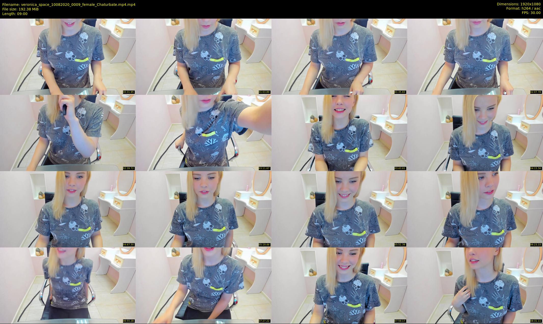 veronica_space — 9 minute Chaturbate female cam show recording, 1080p, Aug 10, 2020