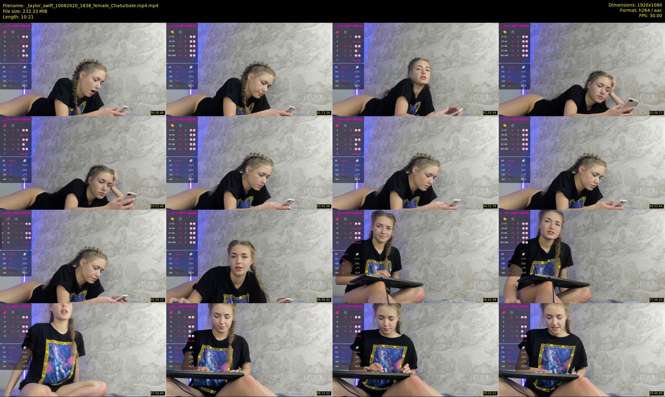 _taylor_swift — 11 minute Chaturbate female cam show recording, 1080p, Aug 10, 2020