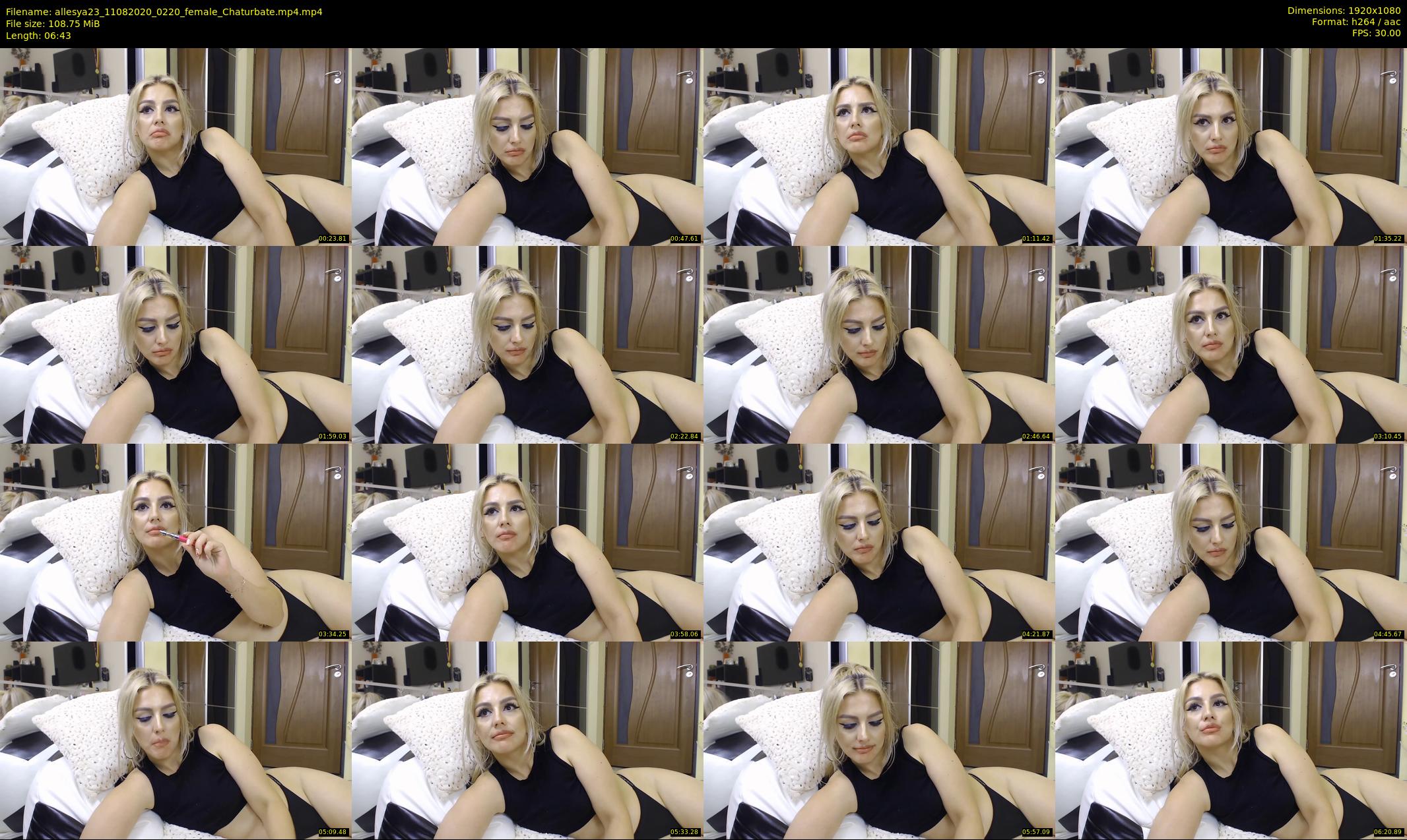 allesya23 — 7 minute Chaturbate female cam show recording, 1080p, Aug 11, 2020