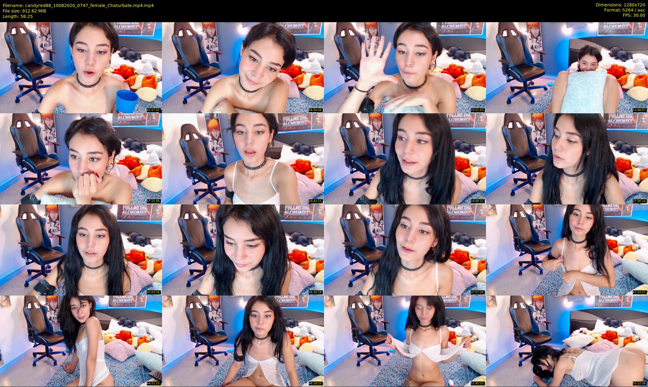 candyred88 — 59 minute Chaturbate female cam show recording, 720p, Aug 10, 2020