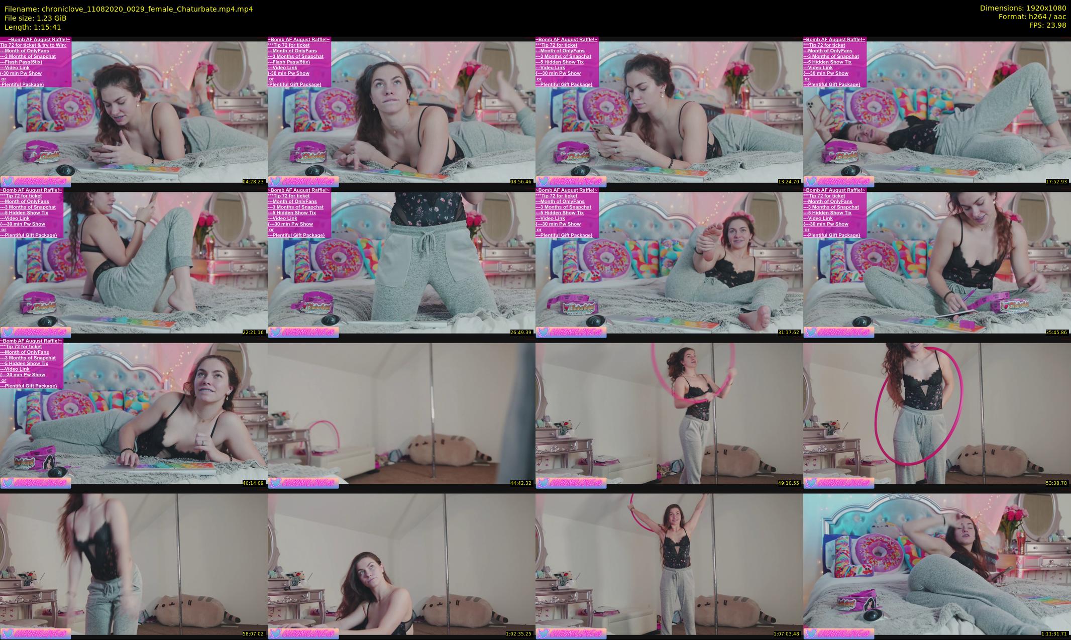 chroniclove — 76 minute Chaturbate female cam show recording, 1080p, Aug 11, 2020