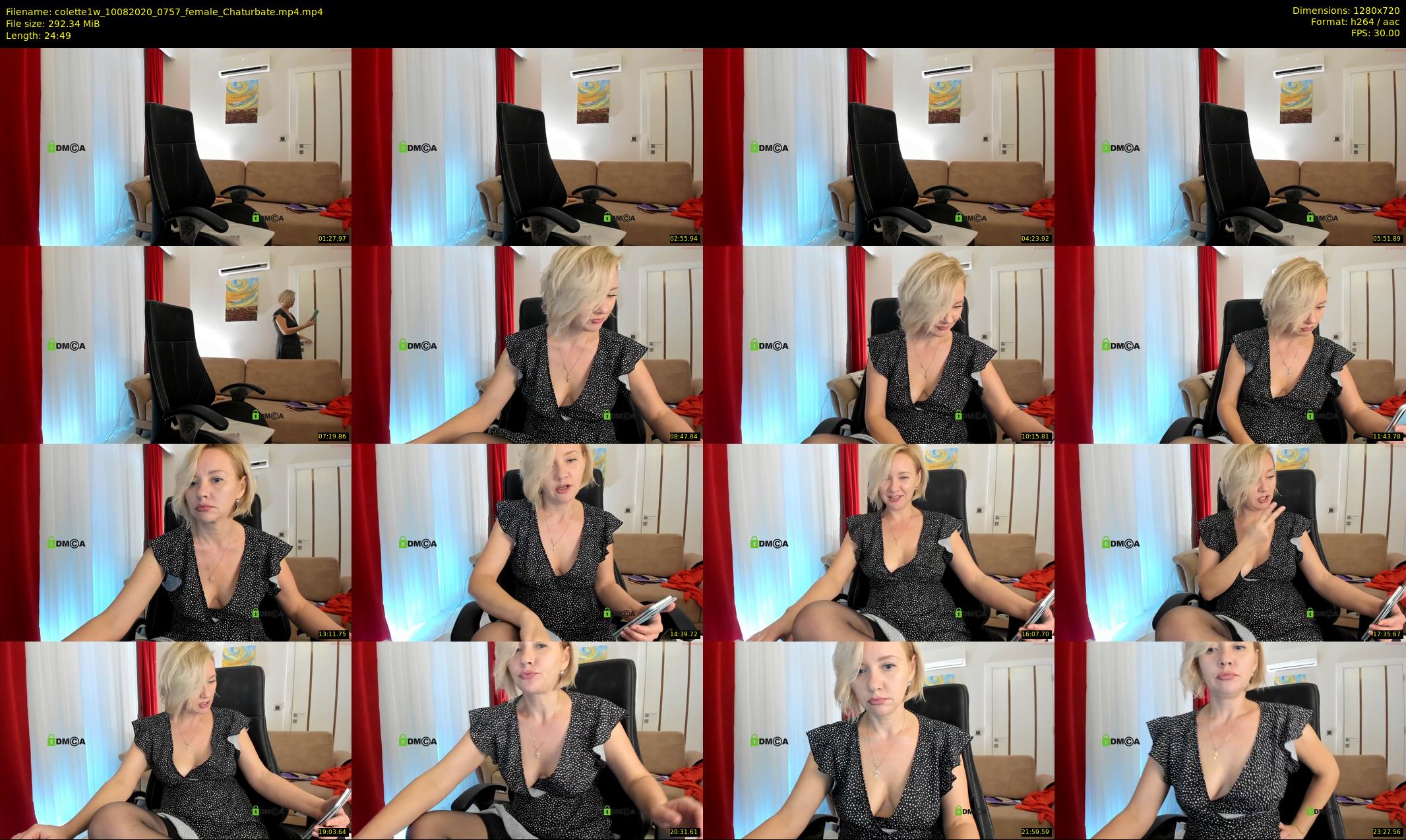 colette1w — 25 minute Chaturbate female cam show recording, 720p, Aug 10, 2020