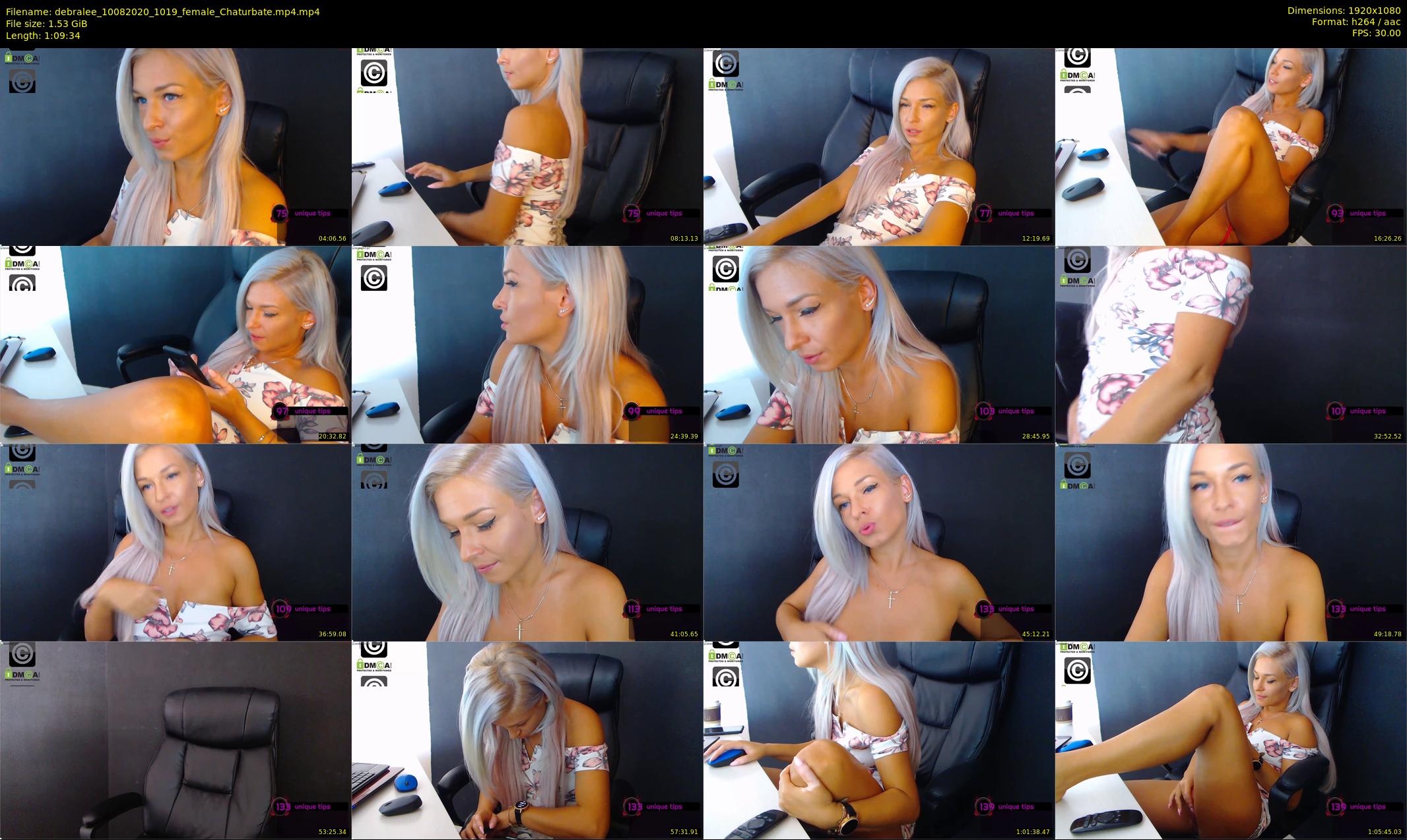 debralee — 70 minute Chaturbate female cam show recording, 1080p, Aug 10, 2020
