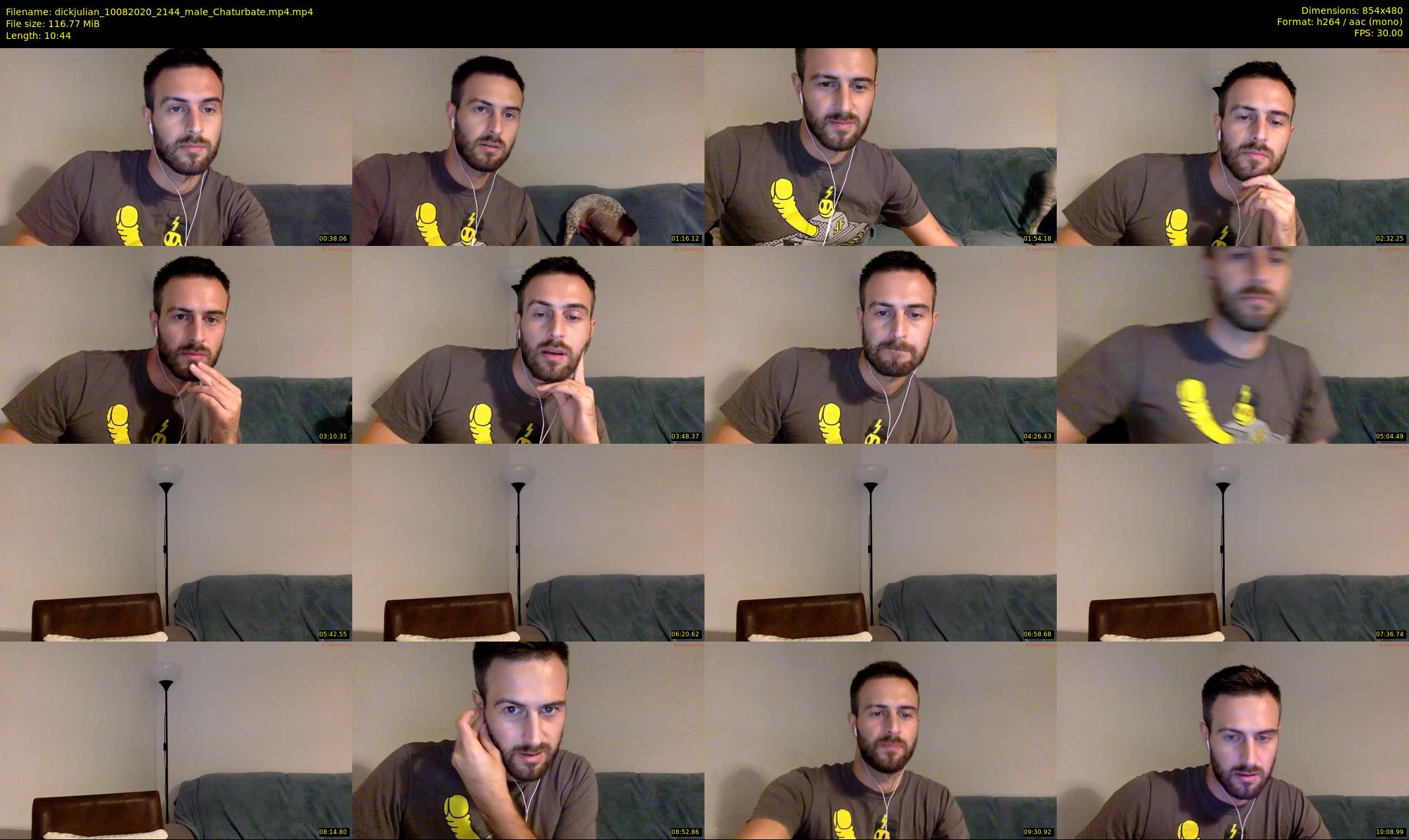 dickjulian — 11 minute Chaturbate male cam show recording, 480p, Aug 10, 2020