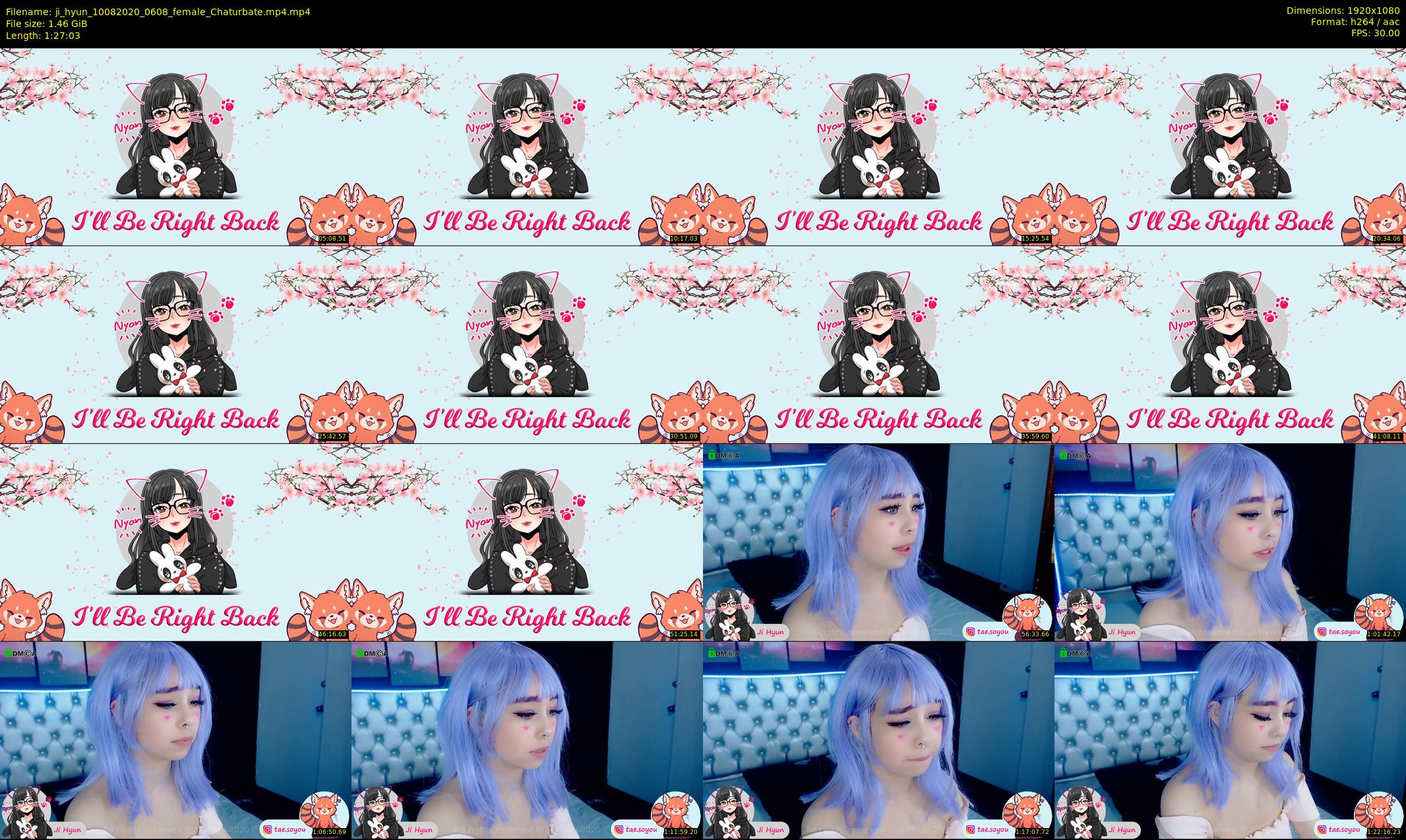 ji_hyun — 88 minute Chaturbate female cam show recording, 1080p, Aug 10, 2020