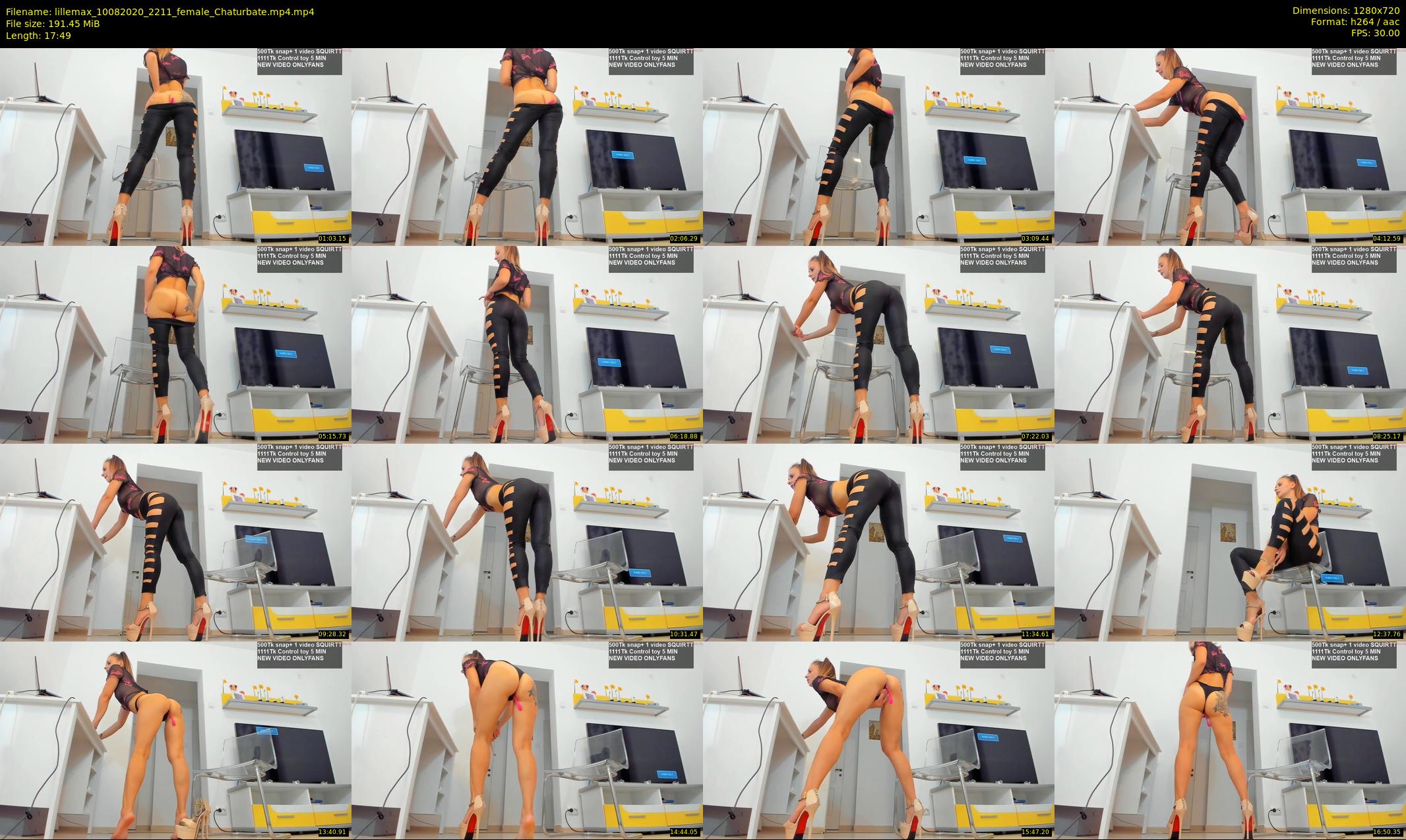 lillemax — 18 minute Chaturbate female cam show recording, 720p, Aug 10, 2020