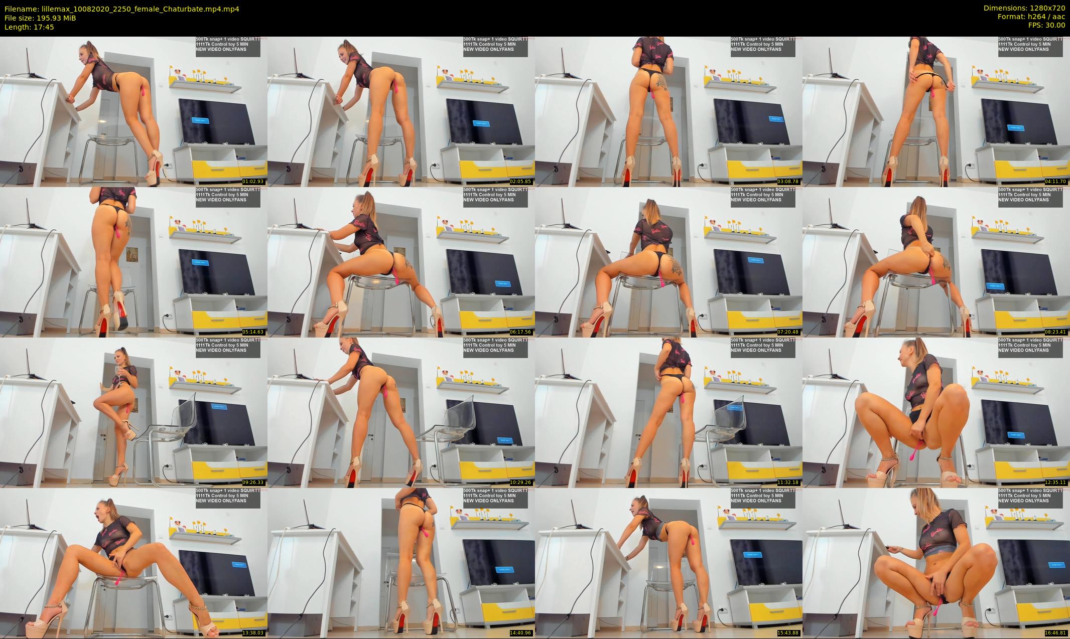 lillemax — 18 minute Chaturbate female cam show recording, 720p, Aug 10, 2020