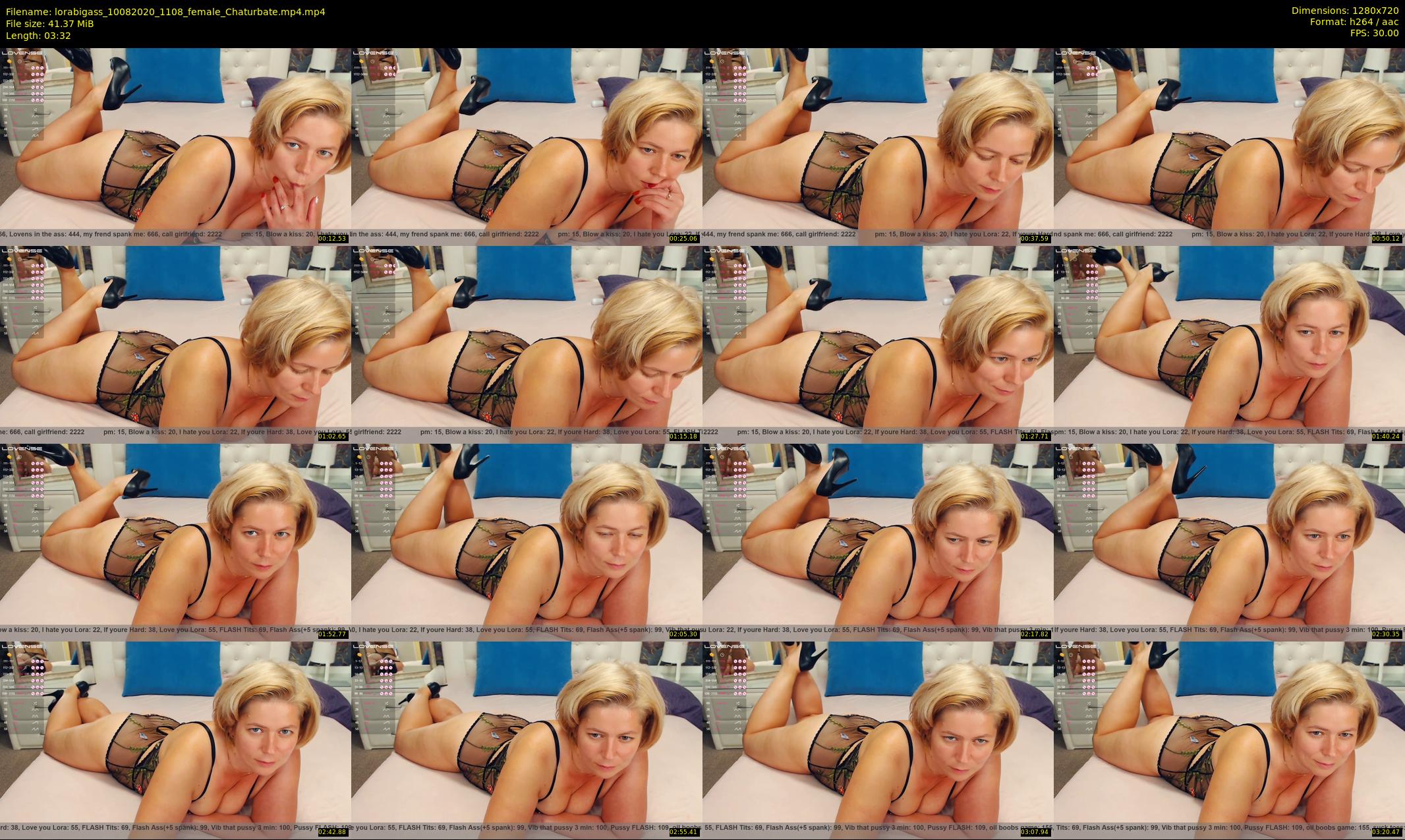lorabigass — 4 minute Chaturbate female cam show recording, 720p, Aug 10, 2020