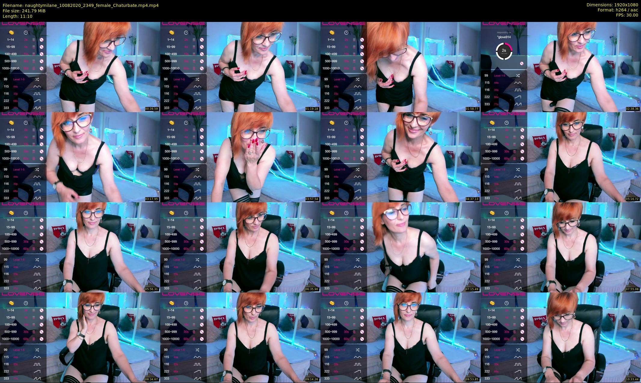 naughtymilane — 12 minute Chaturbate female cam show recording, 1080p, Aug 10, 2020