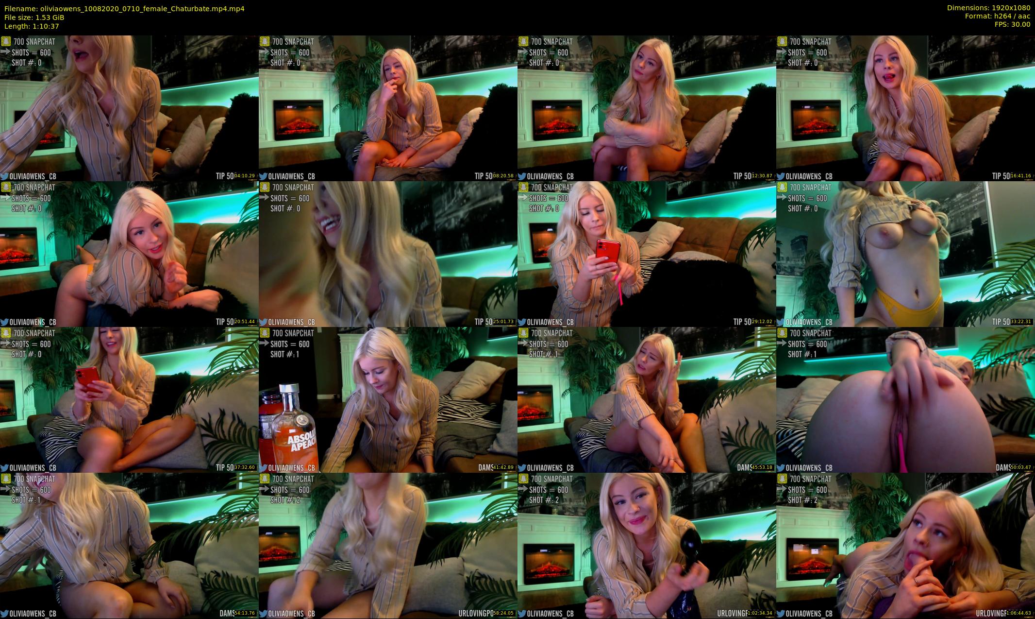 oliviaowens — 71 minute Chaturbate female cam show recording, 1080p, Aug 10, 2020