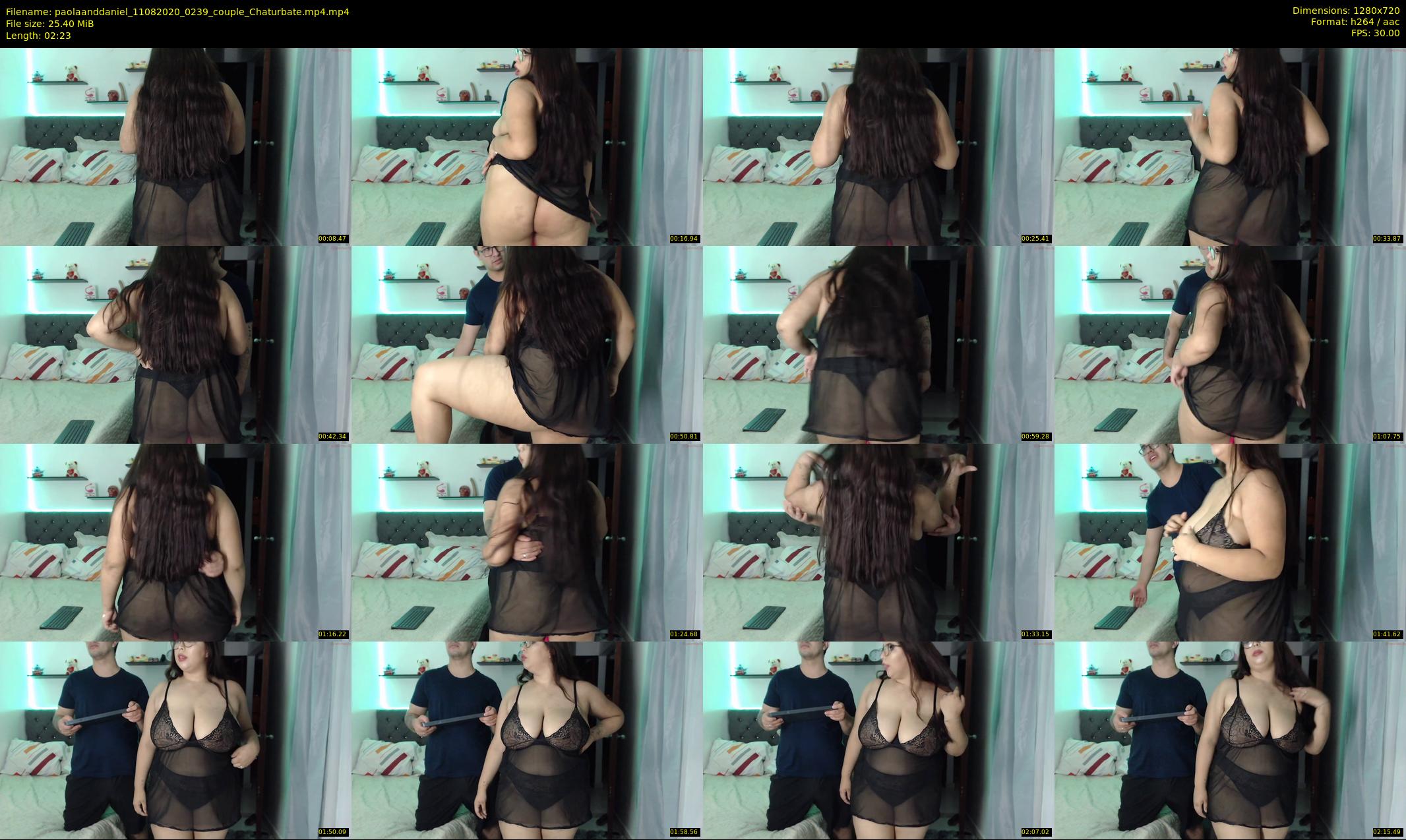 paolaanddaniel — 3 minute Chaturbate couple cam show recording, 720p, Aug 11, 2020