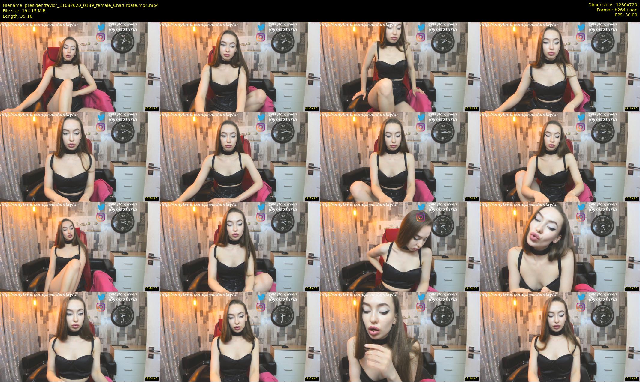 presidenttaylor — 36 minute Chaturbate female cam show recording, 720p, Aug 11, 2020