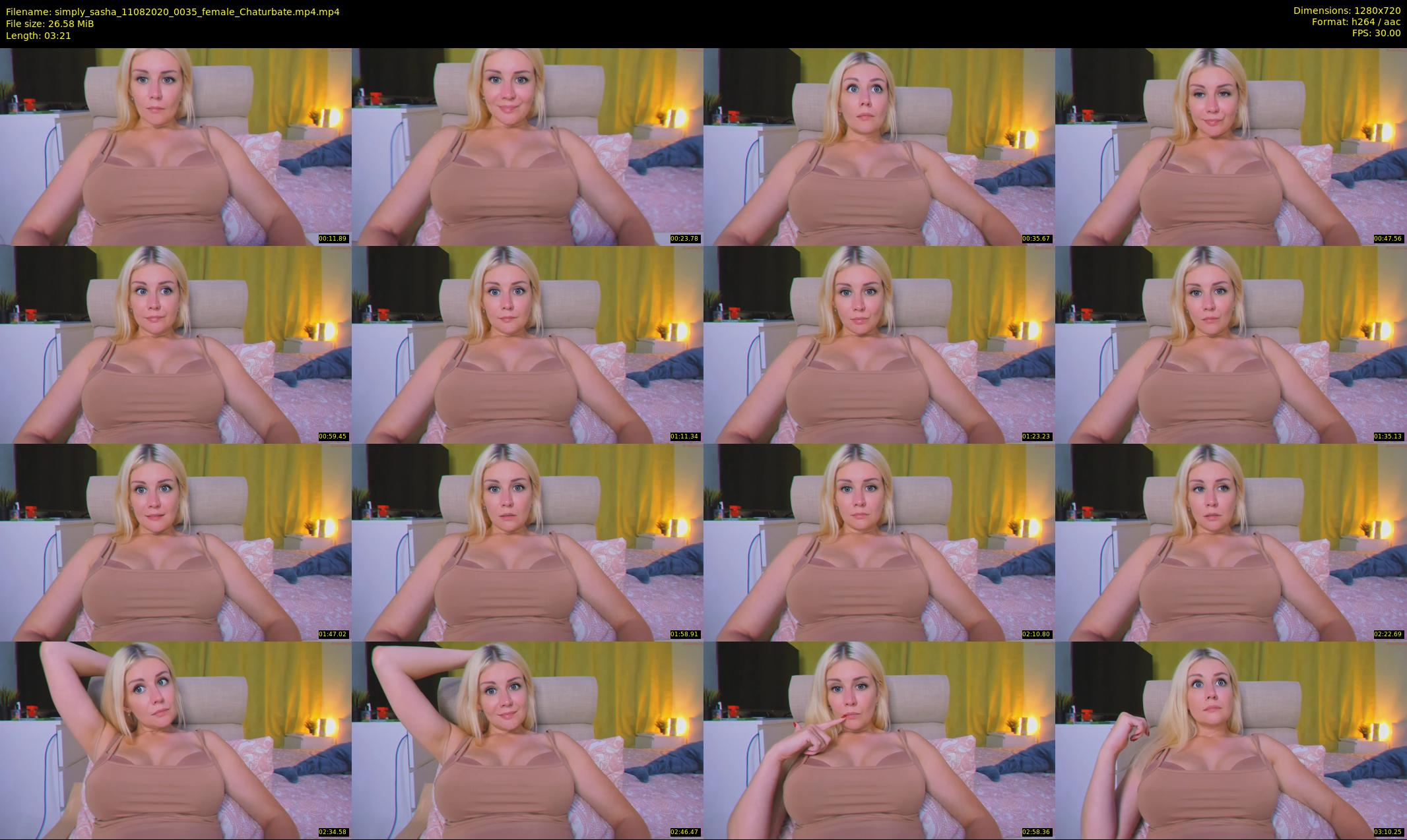 simply_sasha — 4 minute Chaturbate female cam show recording, 720p, Aug 11, 2020