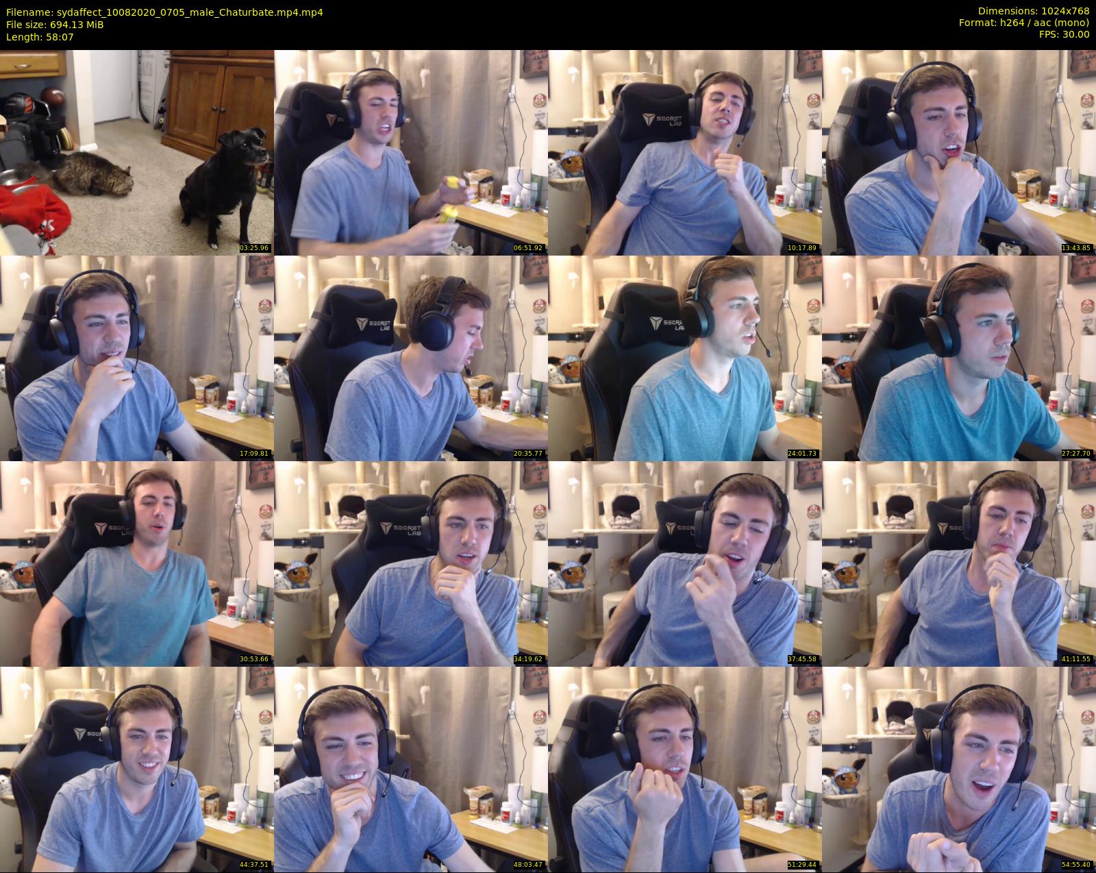 sydaffect — 59 minute Chaturbate male cam show recording, 720p, Aug 10, 2020