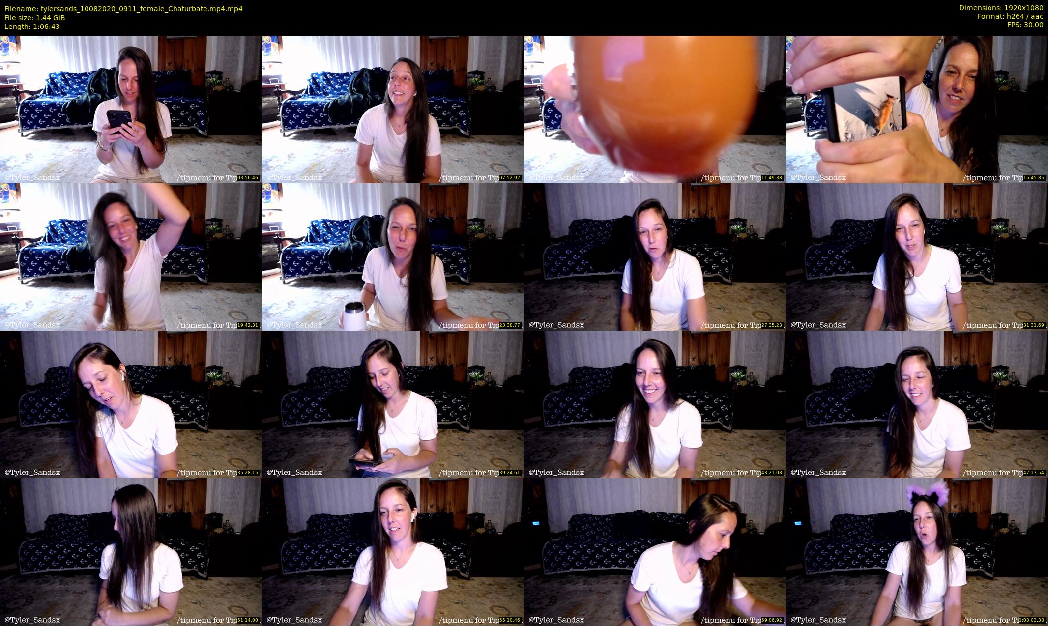 tylersands — 67 minute Chaturbate female cam show recording, 1080p, Aug 10, 2020