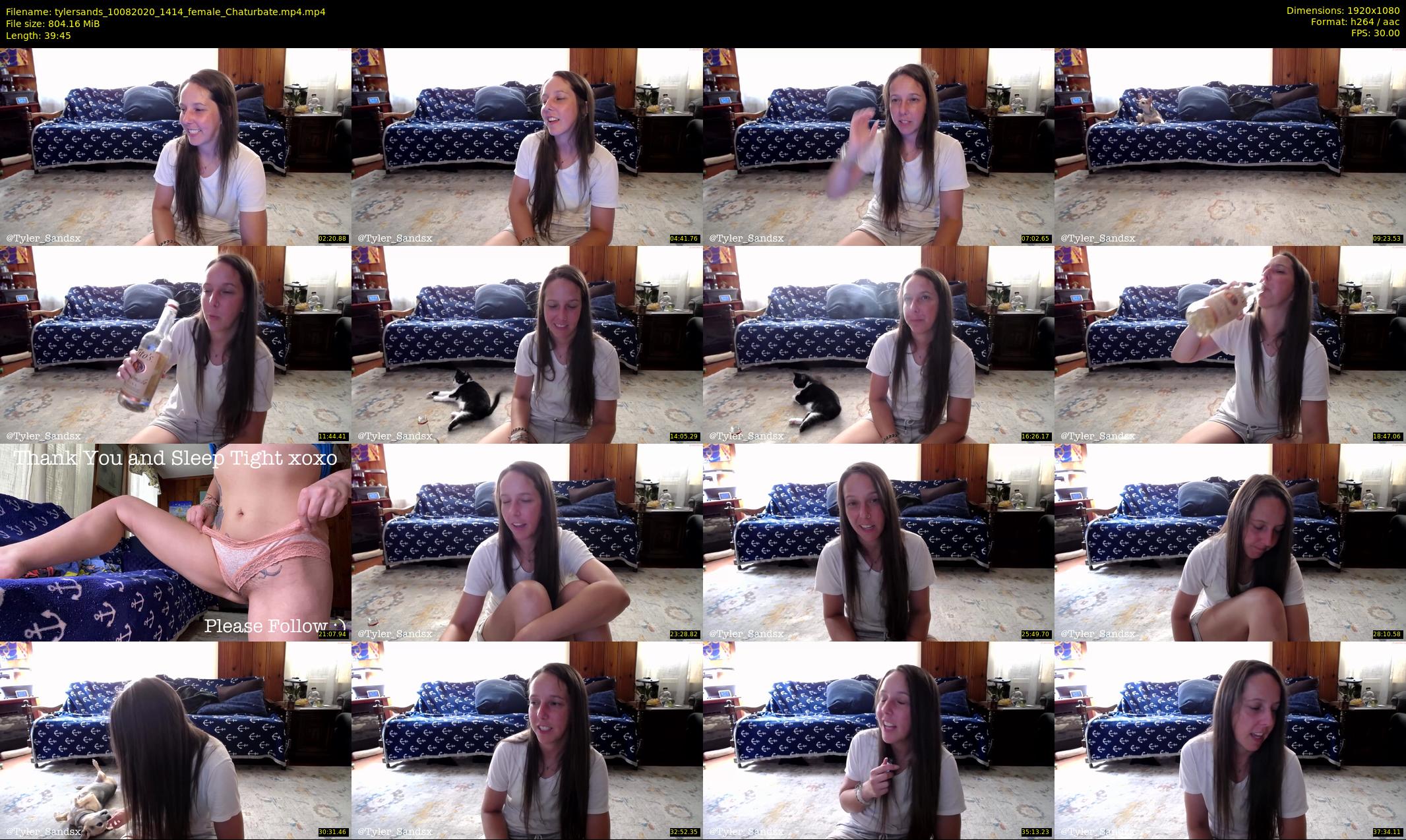 tylersands — 40 minute Chaturbate female cam show recording, 1080p, Aug 10, 2020