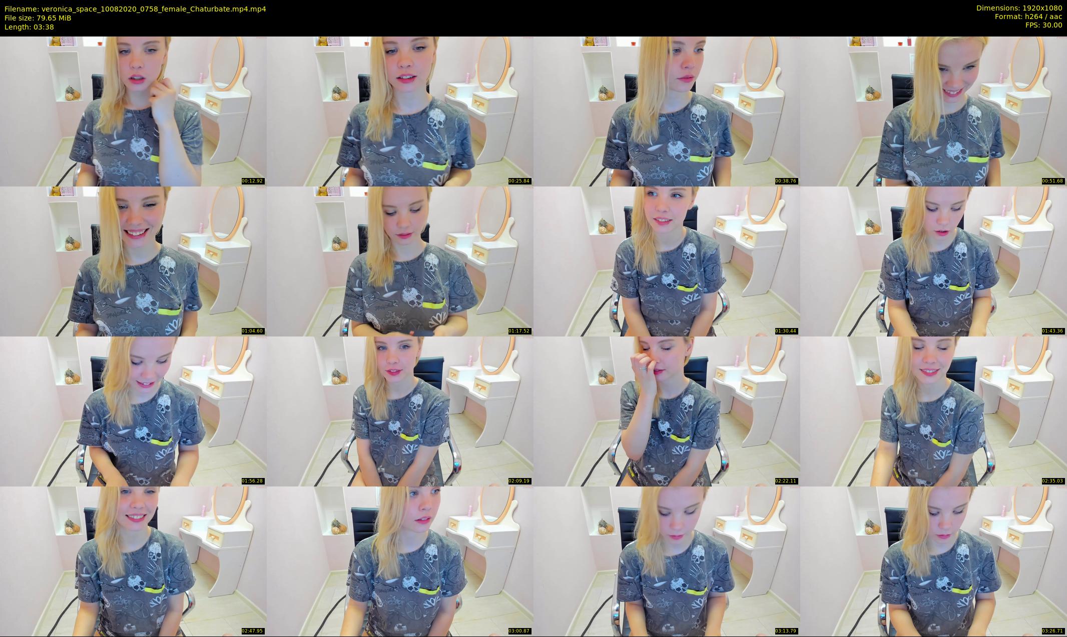 veronica_space — 4 minute Chaturbate female cam show recording, 1080p, Aug 10, 2020