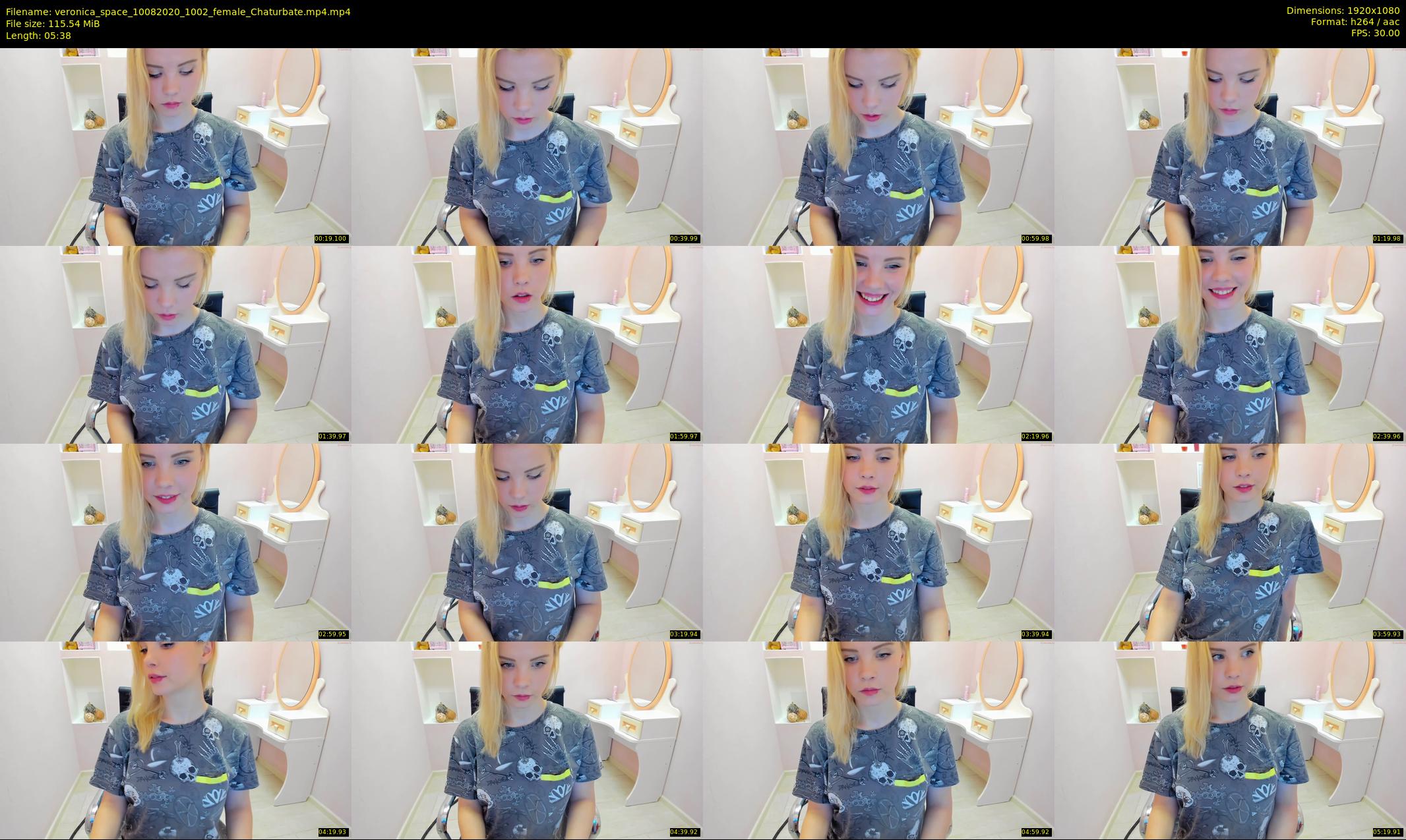 veronica_space — 6 minute Chaturbate female cam show recording, 1080p, Aug 10, 2020