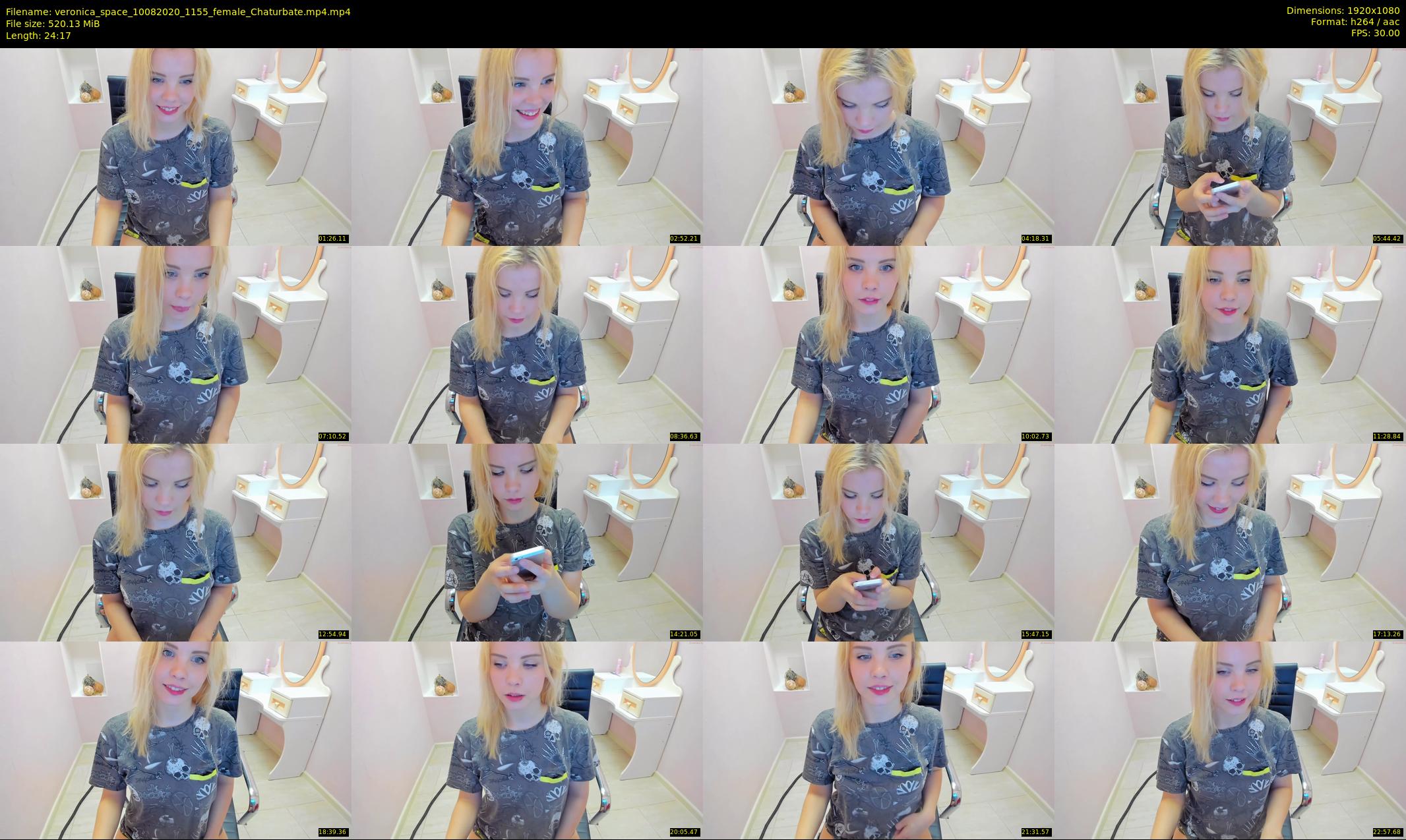 veronica_space — 25 minute Chaturbate female cam show recording, 1080p, Aug 10, 2020