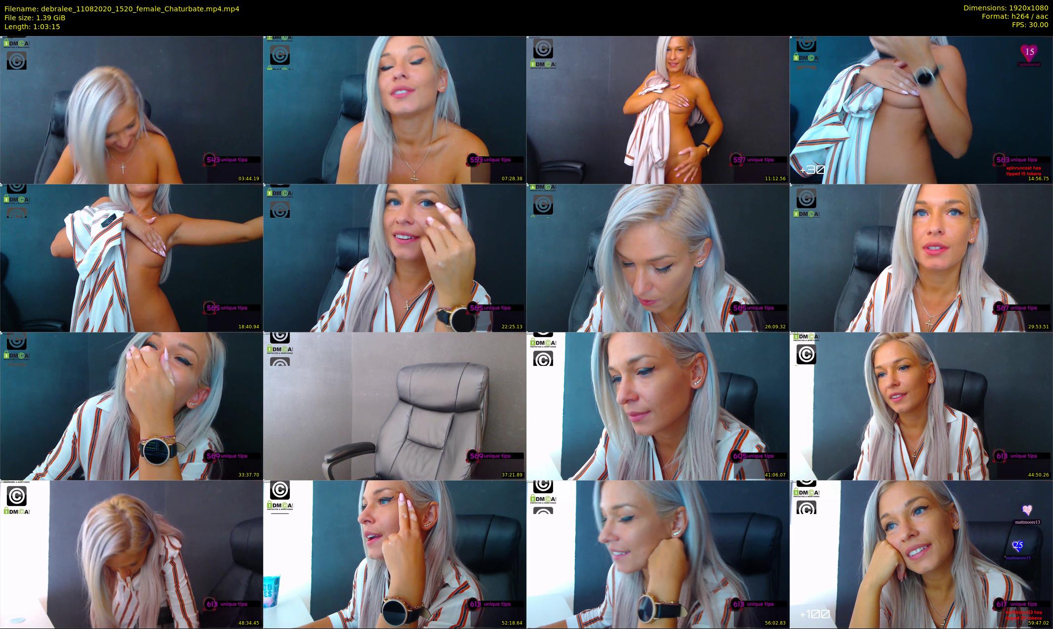 debralee — 64 minute Chaturbate female cam show recording, 1080p, Aug 11, 2020