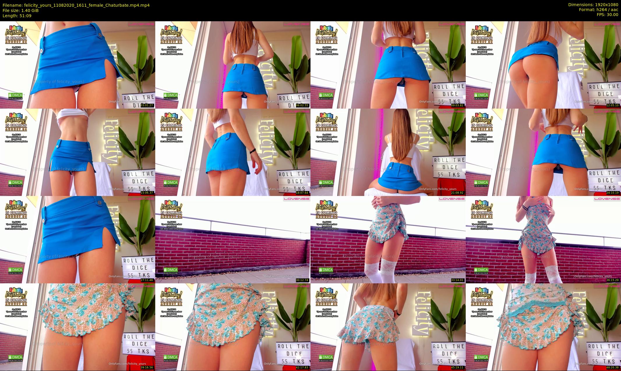 felicity_yours — 52 minute Chaturbate female cam show recording, 1080p, Aug 11, 2020