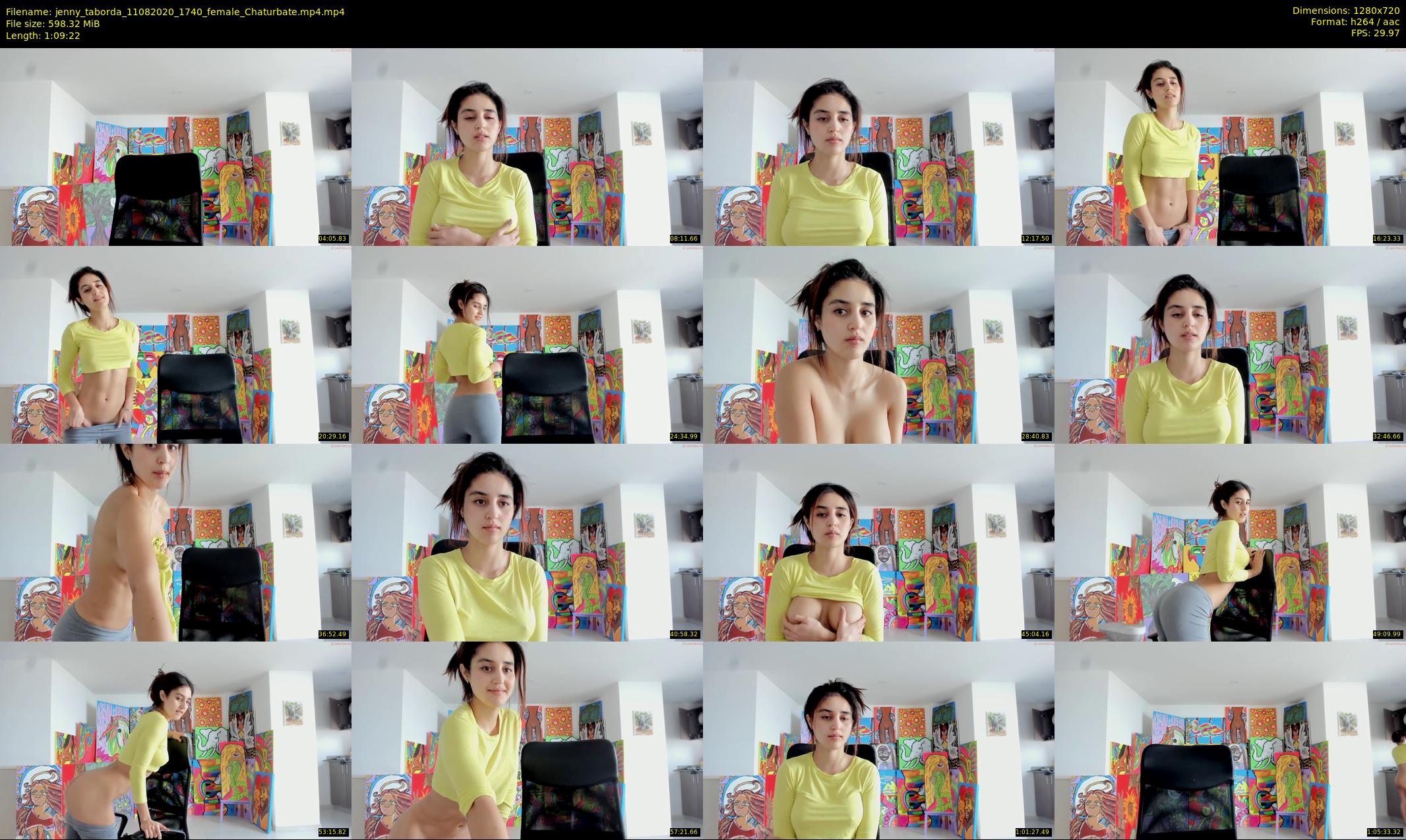 jenny_taborda — 70 minute Chaturbate female cam show recording, 720p, Aug 11, 2020