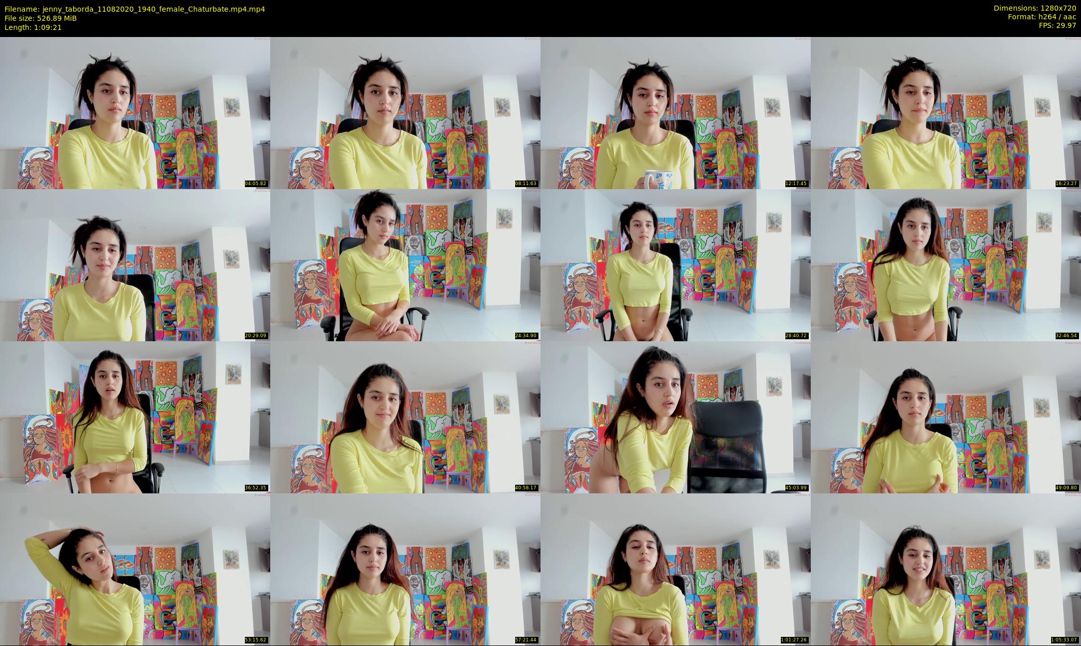 jenny_taborda — 70 minute Chaturbate female cam show recording, 720p, Aug 11, 2020