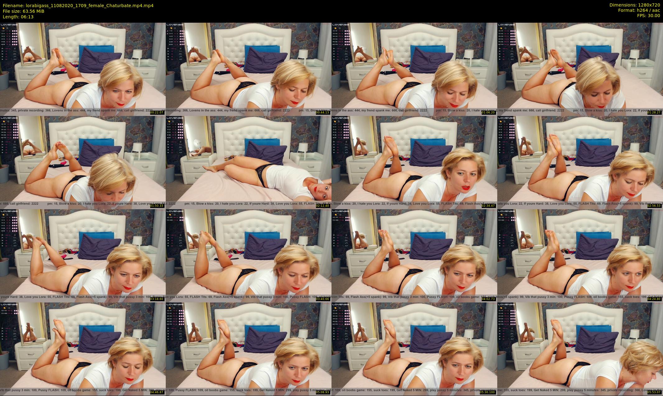 lorabigass — 7 minute Chaturbate female cam show recording, 720p, Aug 11, 2020