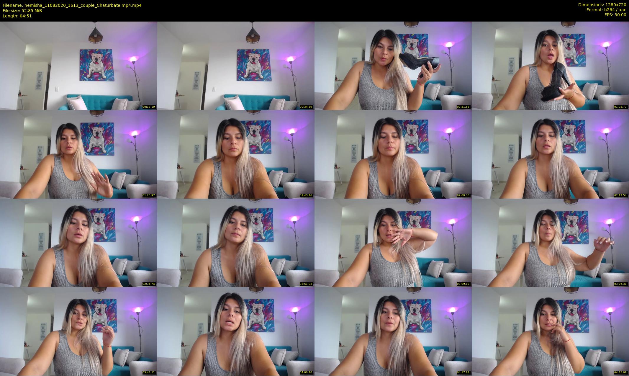 nemisha — 5 minute Chaturbate female cam show recording, 720p, Aug 11, 2020