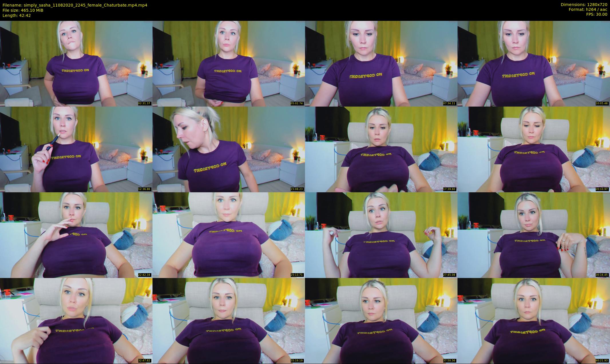 simply_sasha — 43 minute Chaturbate female cam show recording, 720p, Aug 11, 2020