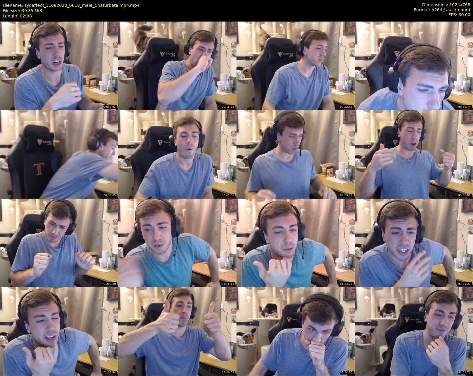 sydaffect — 3 minute Chaturbate male cam show recording, 720p, Aug 11, 2020
