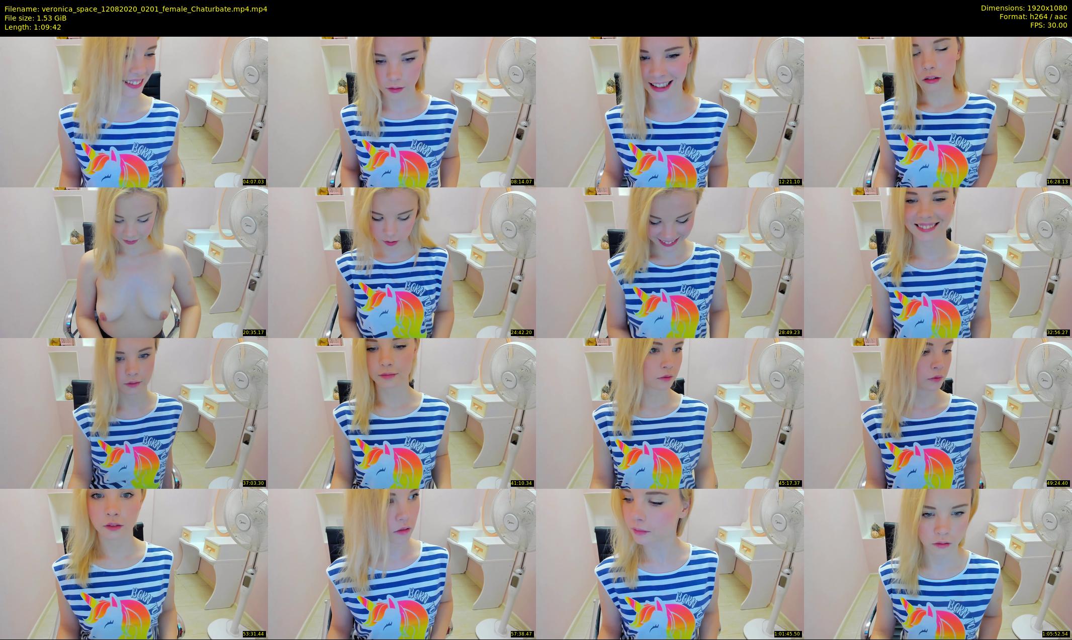 veronica_space — 70 minute Chaturbate female cam show recording, 1080p, Aug 12, 2020