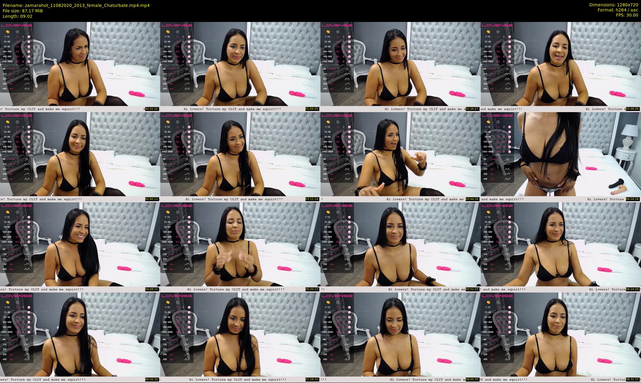 zamarahot — 10 minute Chaturbate female cam show recording, 720p, Aug 11, 2020
