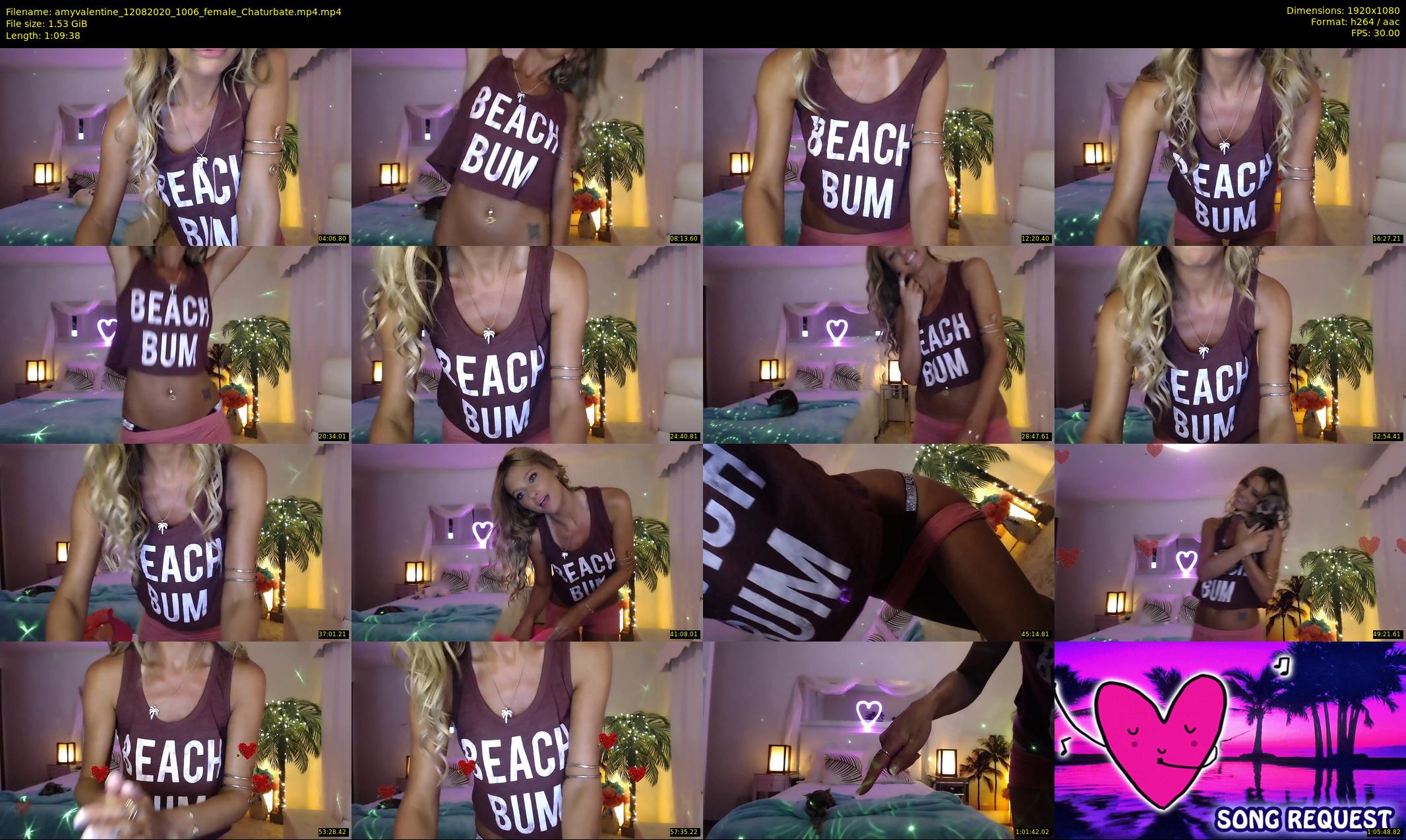 amyvalentine — 70 minute Chaturbate female cam show recording, 1080p, Aug 12, 2020